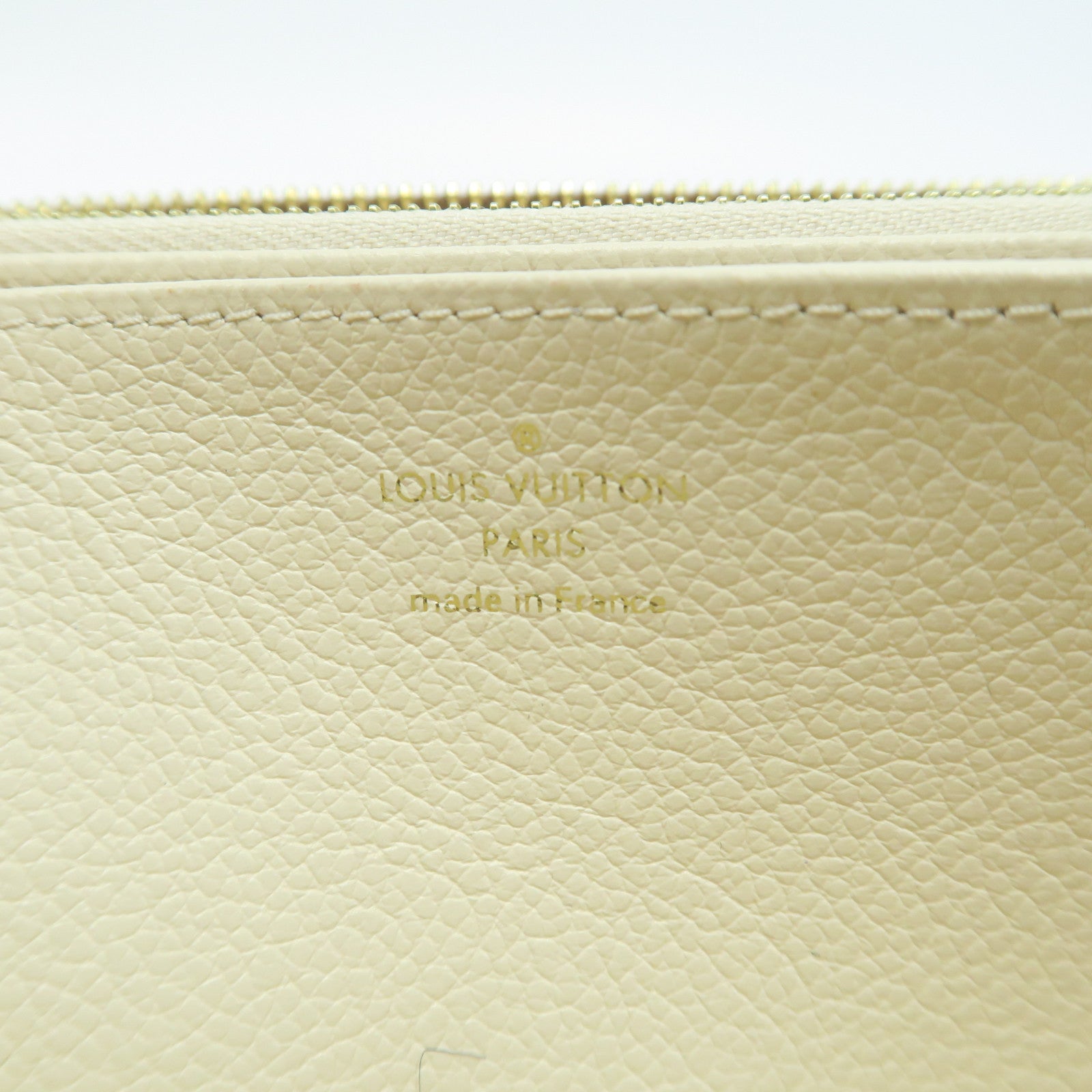 LOUIS VUITTON Monogram Empreinte Long Wallet金扣長錢包白色/啡色