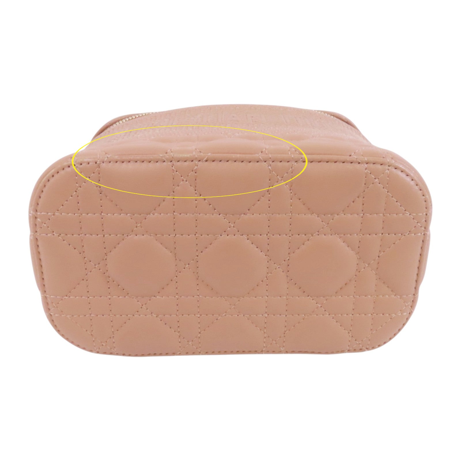 Dior 帆布/牛皮皮革Vanity Bag金扣手挽袋