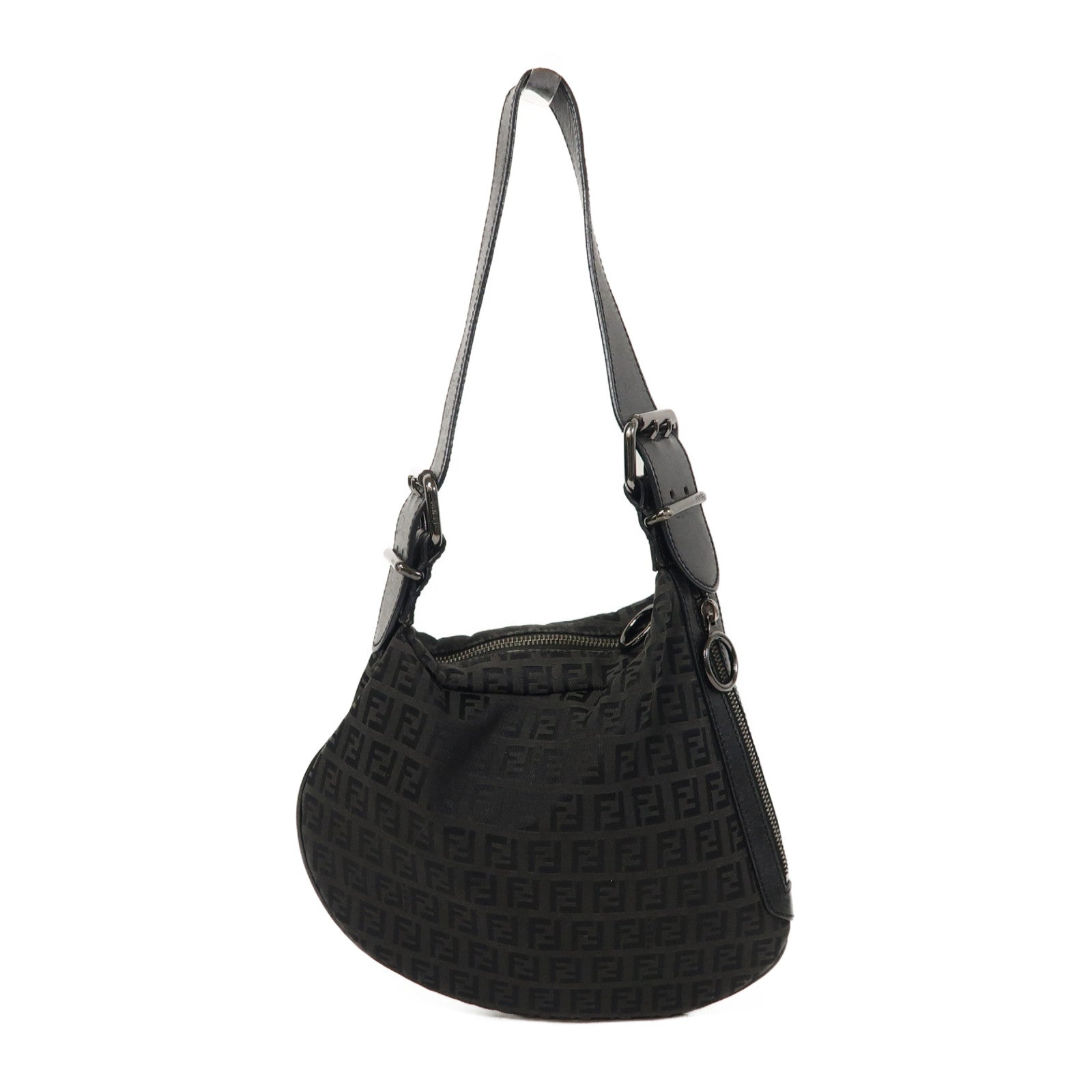 FENDI 帆布Shoulder Bag肩背袋黑色