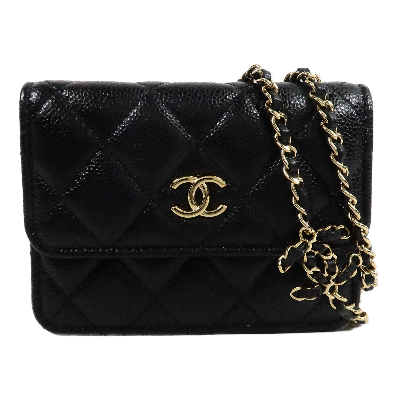 CHANEL 牛皮皮革Mini Walllet On Chain鏈帶肩背袋