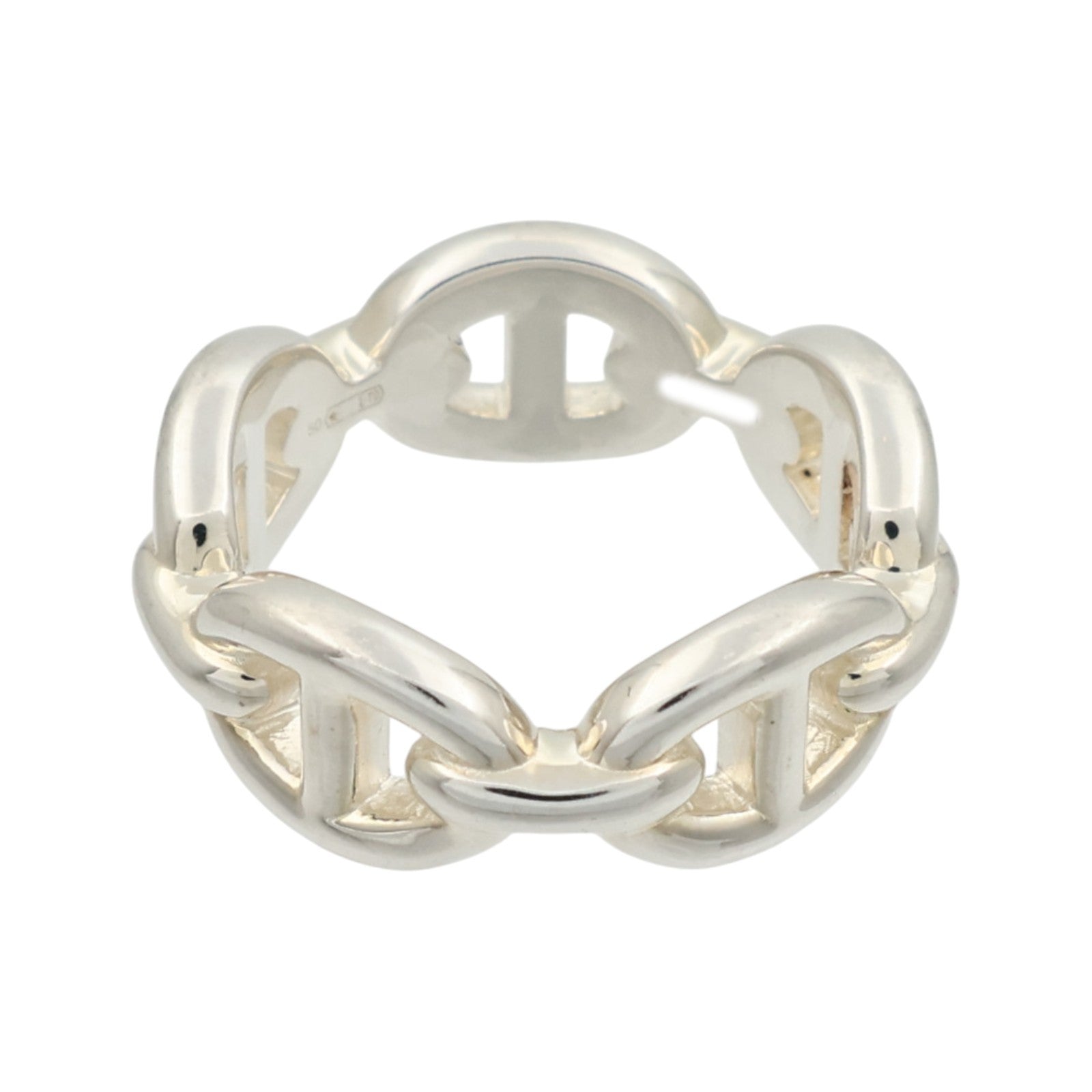 HERMES 925純銀Chaine d'ancre Enchainee Ring戒指