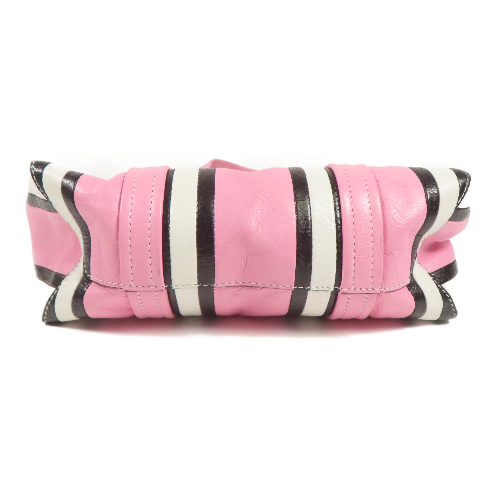 BALENCIAGA Barbes Bag 2way Shoulder Bag Calfskin Leather Pink/White