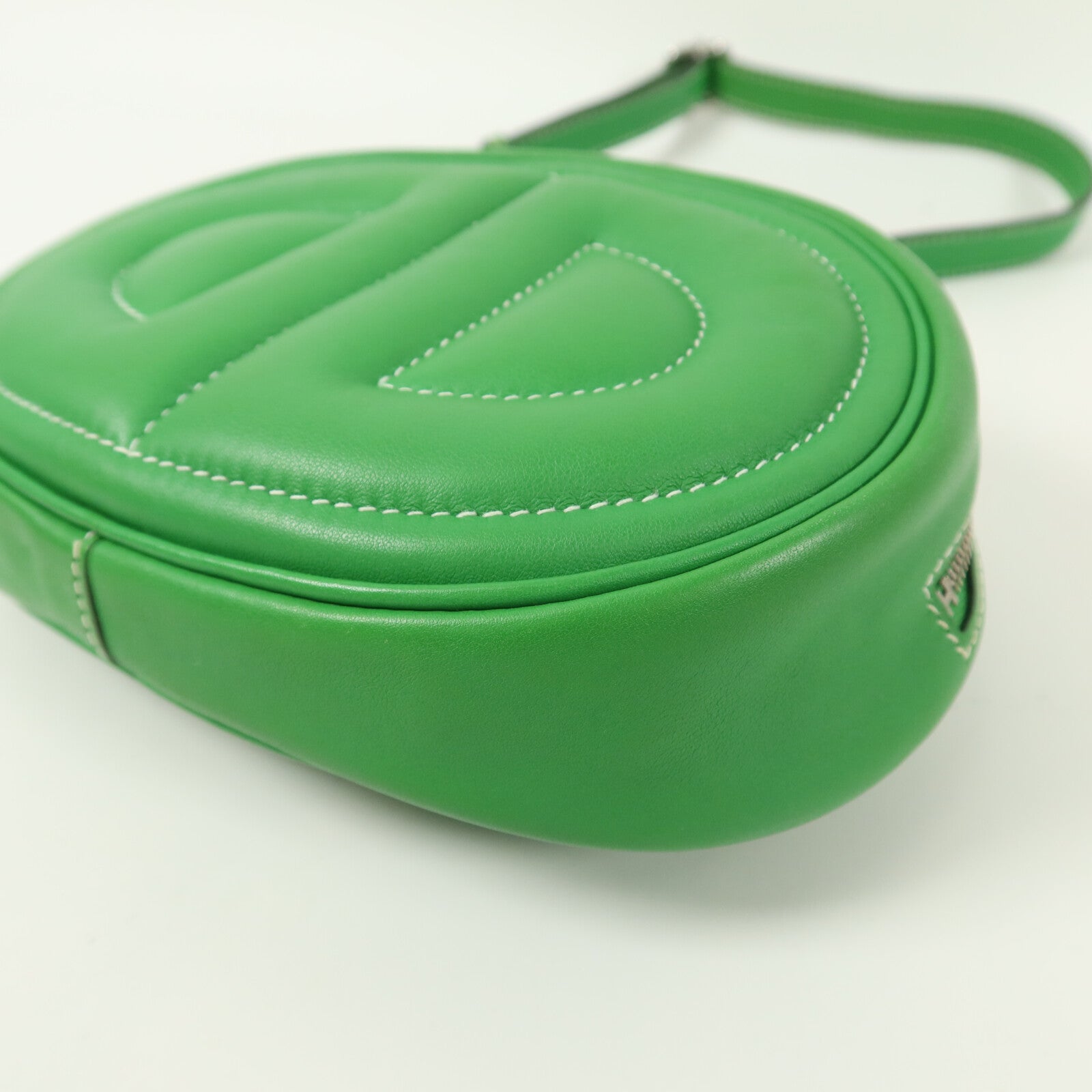 HERMES Swift皮革In The Loop Belt Bag腰包Bamboo/Blue Brume