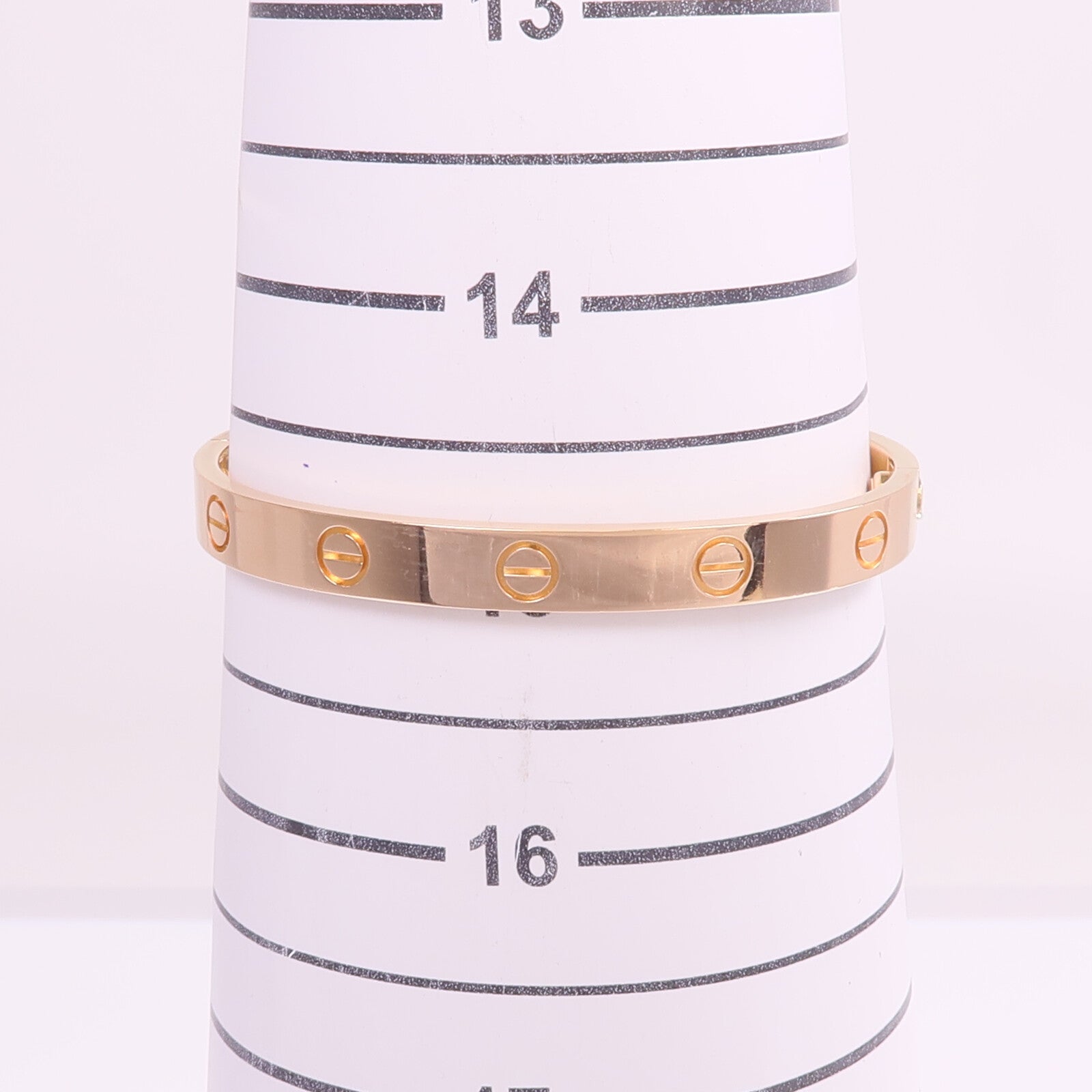 CARTIER 18K玫瑰金Love Bracelet手鐲Cartier#16