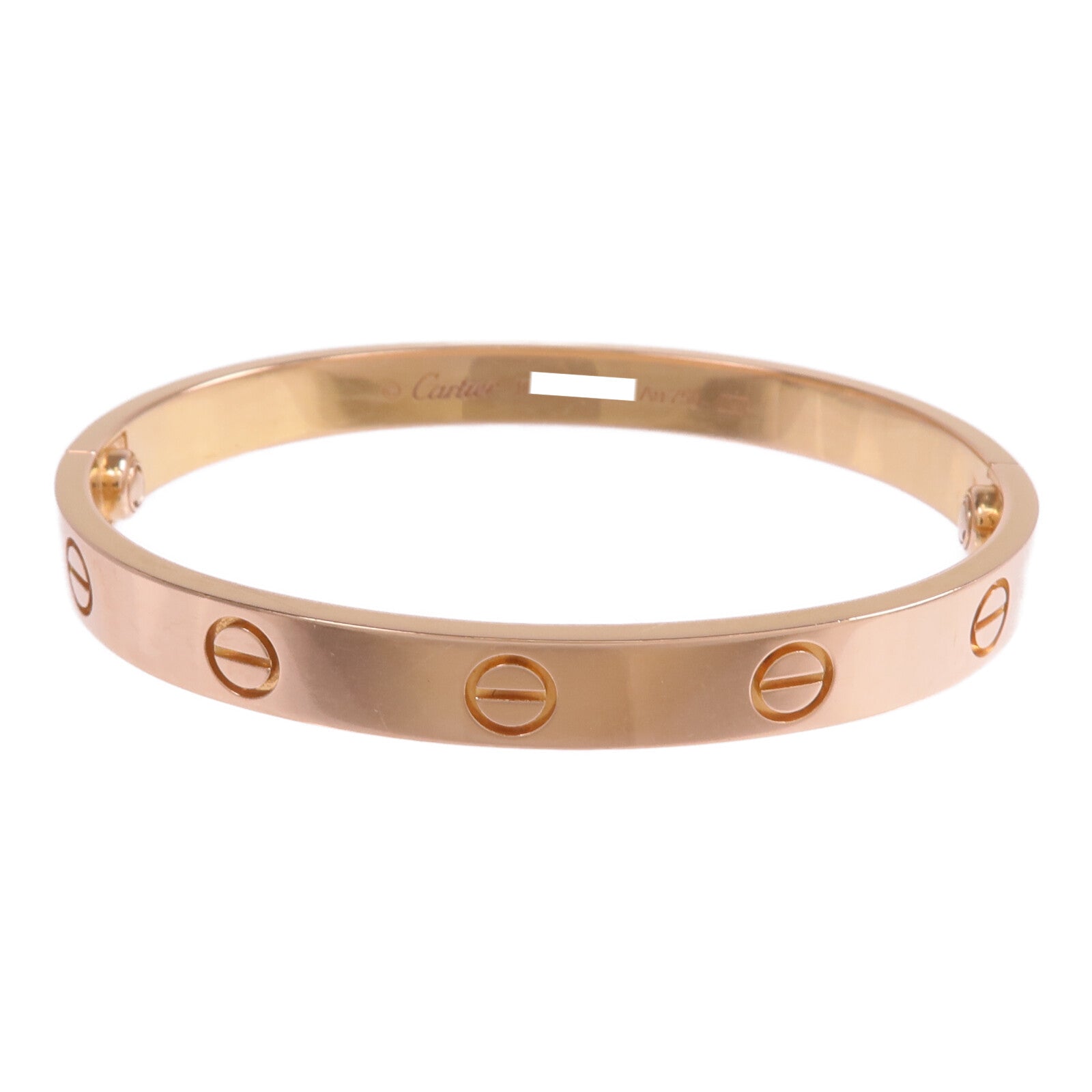 CARTIER 18K玫瑰金Love Bracelet手鐲Cartier#16
