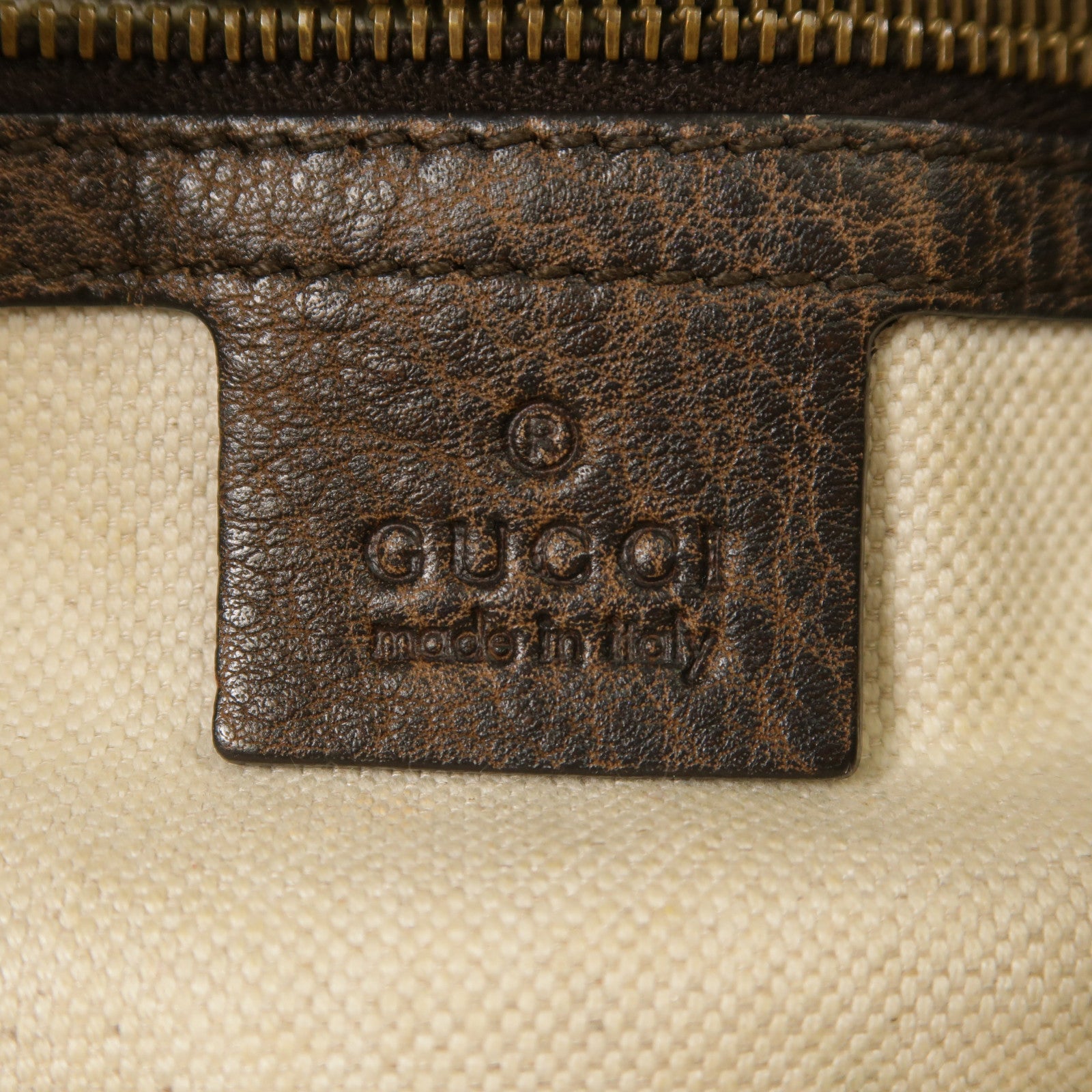 GUCCI GG GHW Banboo Tote Bag Canvas Leather 353125 Brown