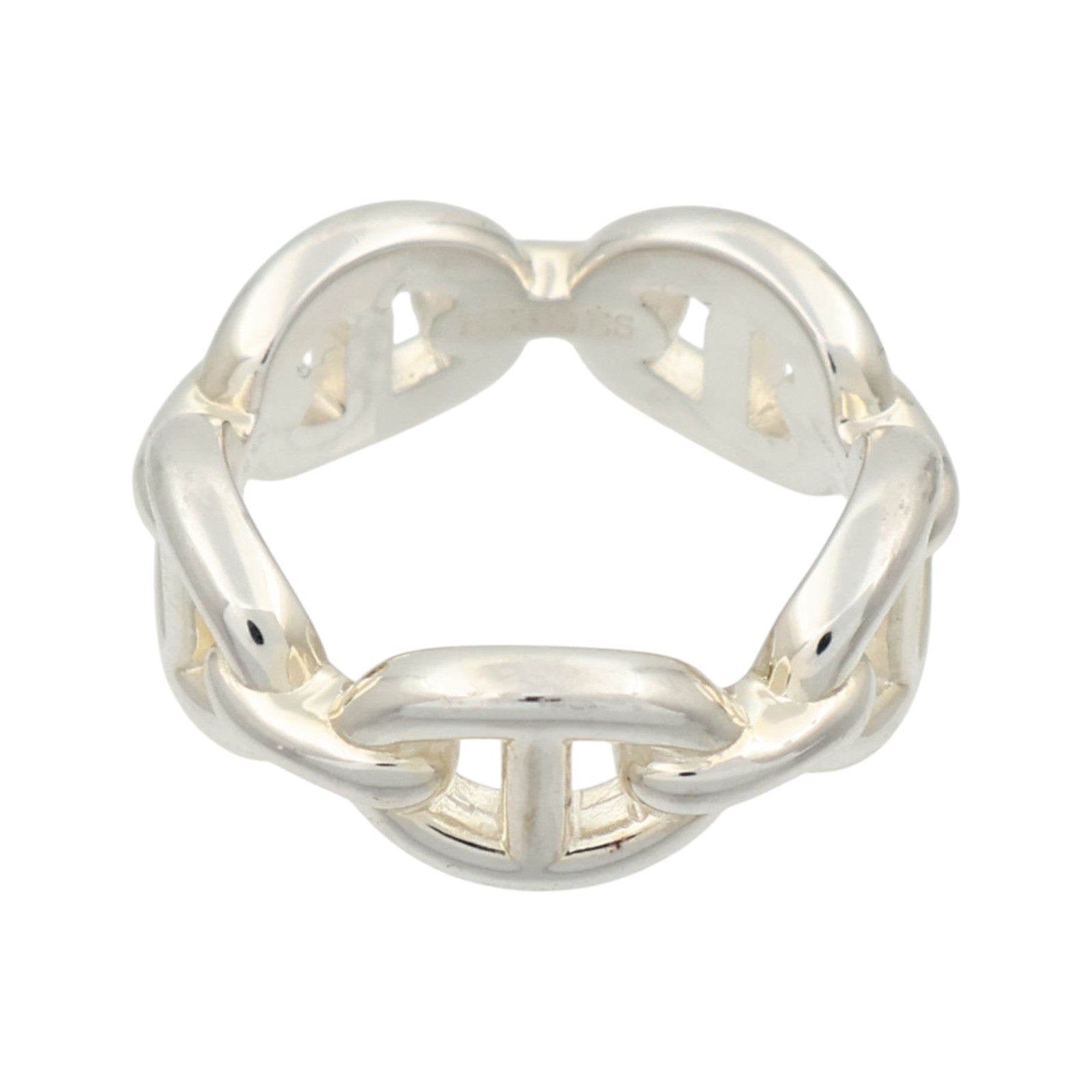 HERMES 925純銀Chaine d'ancre Enchainee Ring戒指