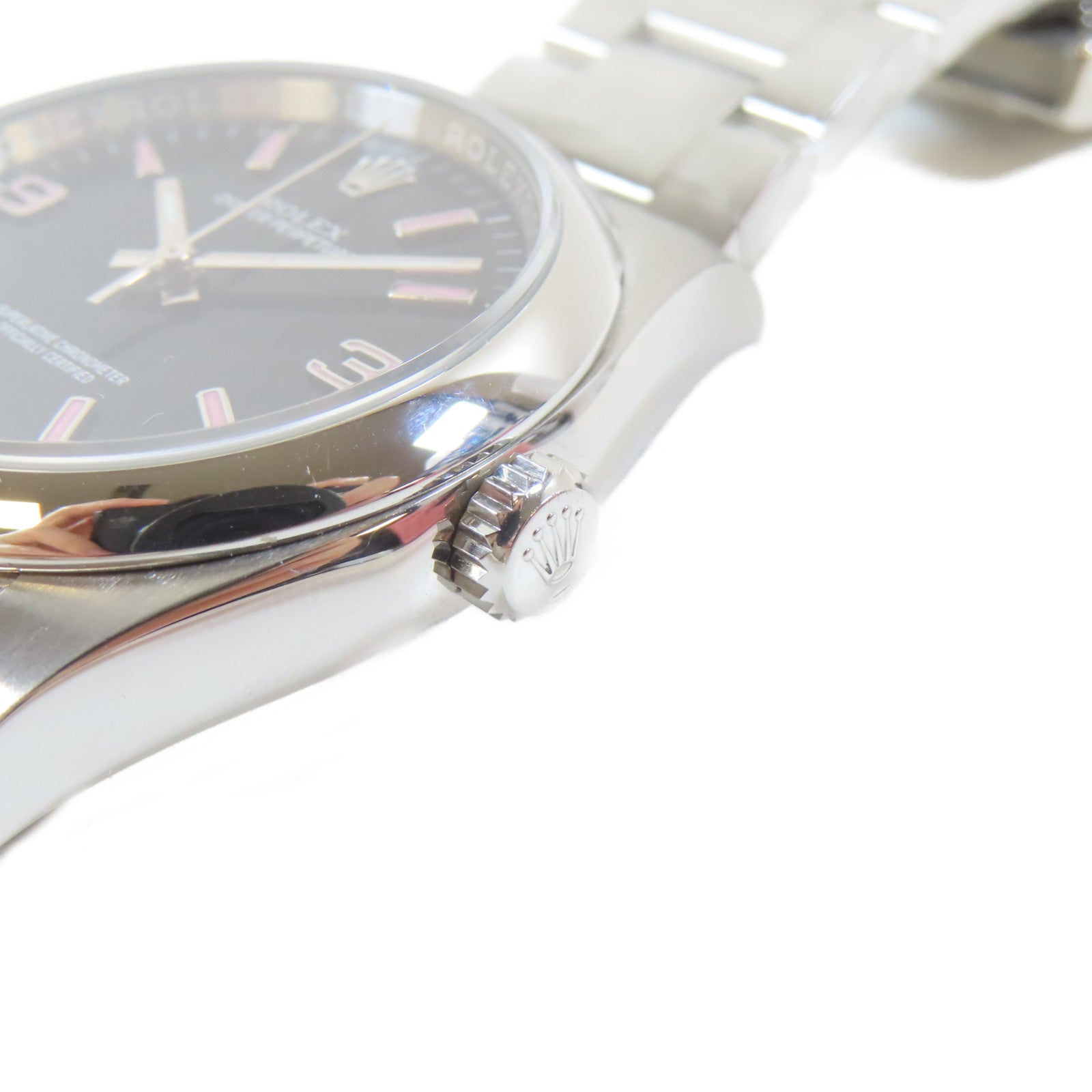 ROLEX Oyster Perpetual不鏽鋼手錶自動機芯黑色#17.5cm