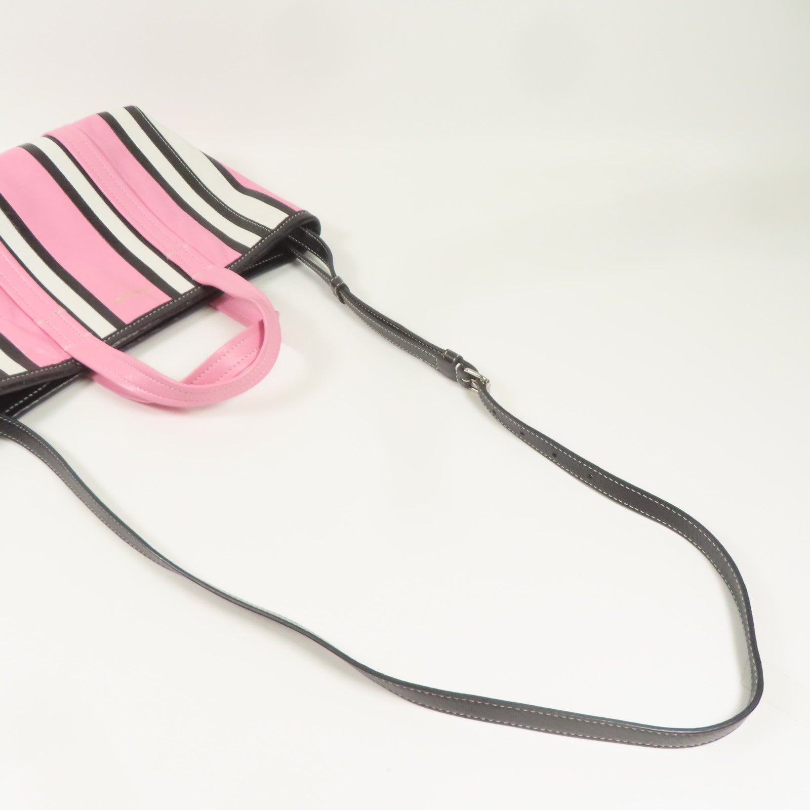 BALENCIAGA Barbes Bag 2way Shoulder Bag Calfskin Leather Pink/White