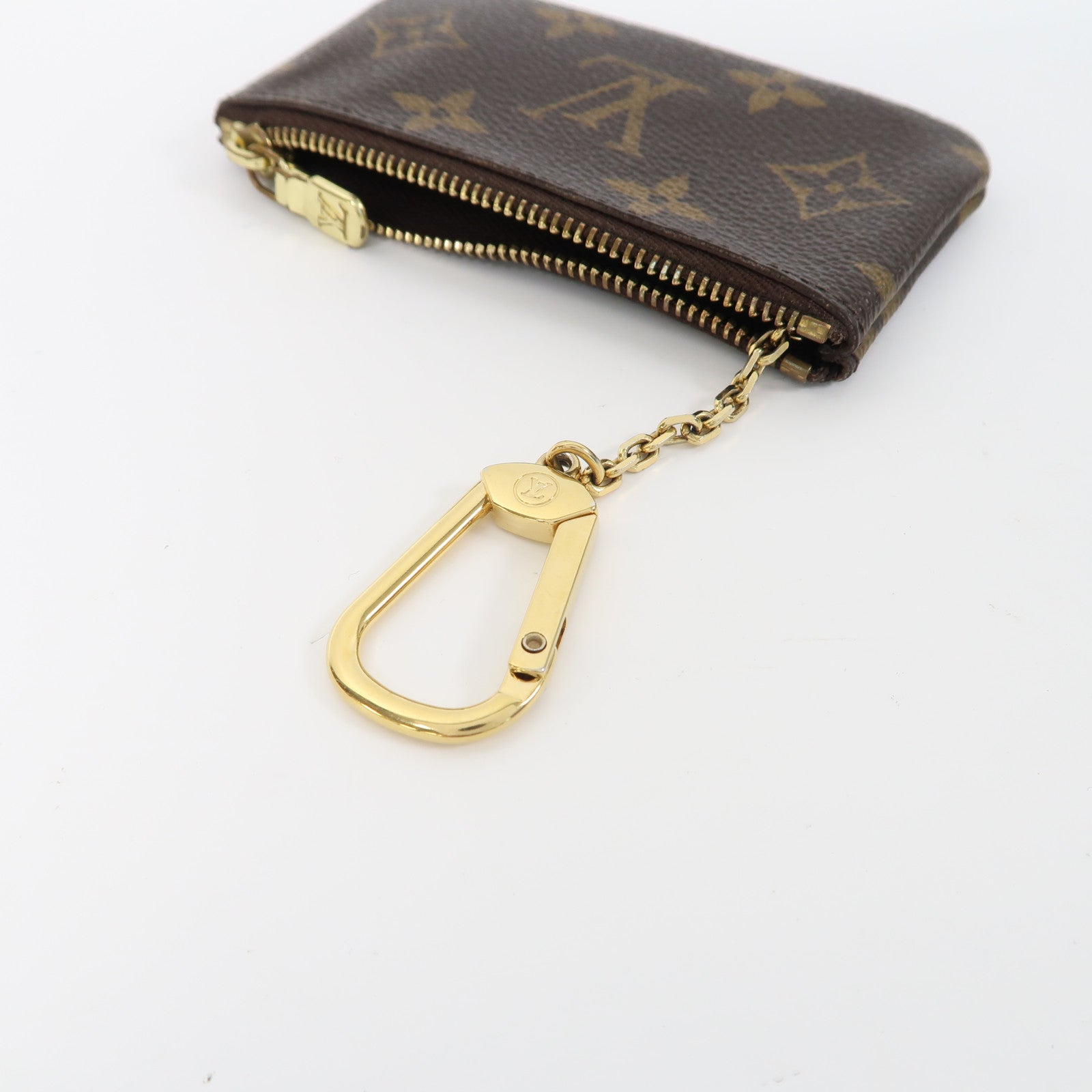 LOUIS VUITTON Monogram Card Case金扣零錢包啡色