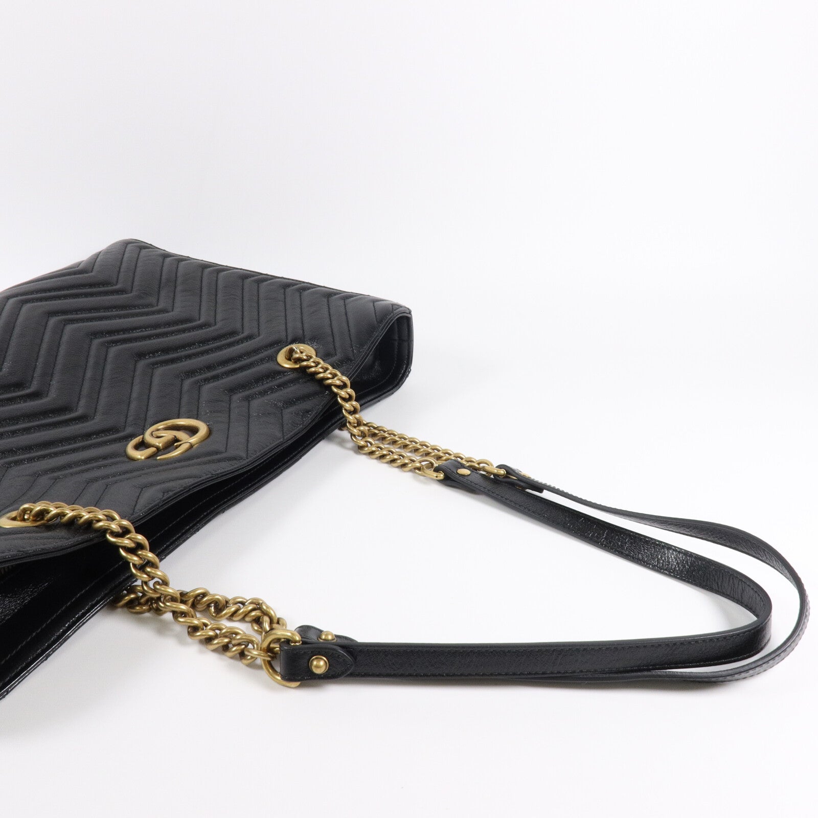 GUCCI 牛皮皮革GG Marmont Chain Tote肩背袋/手挽袋