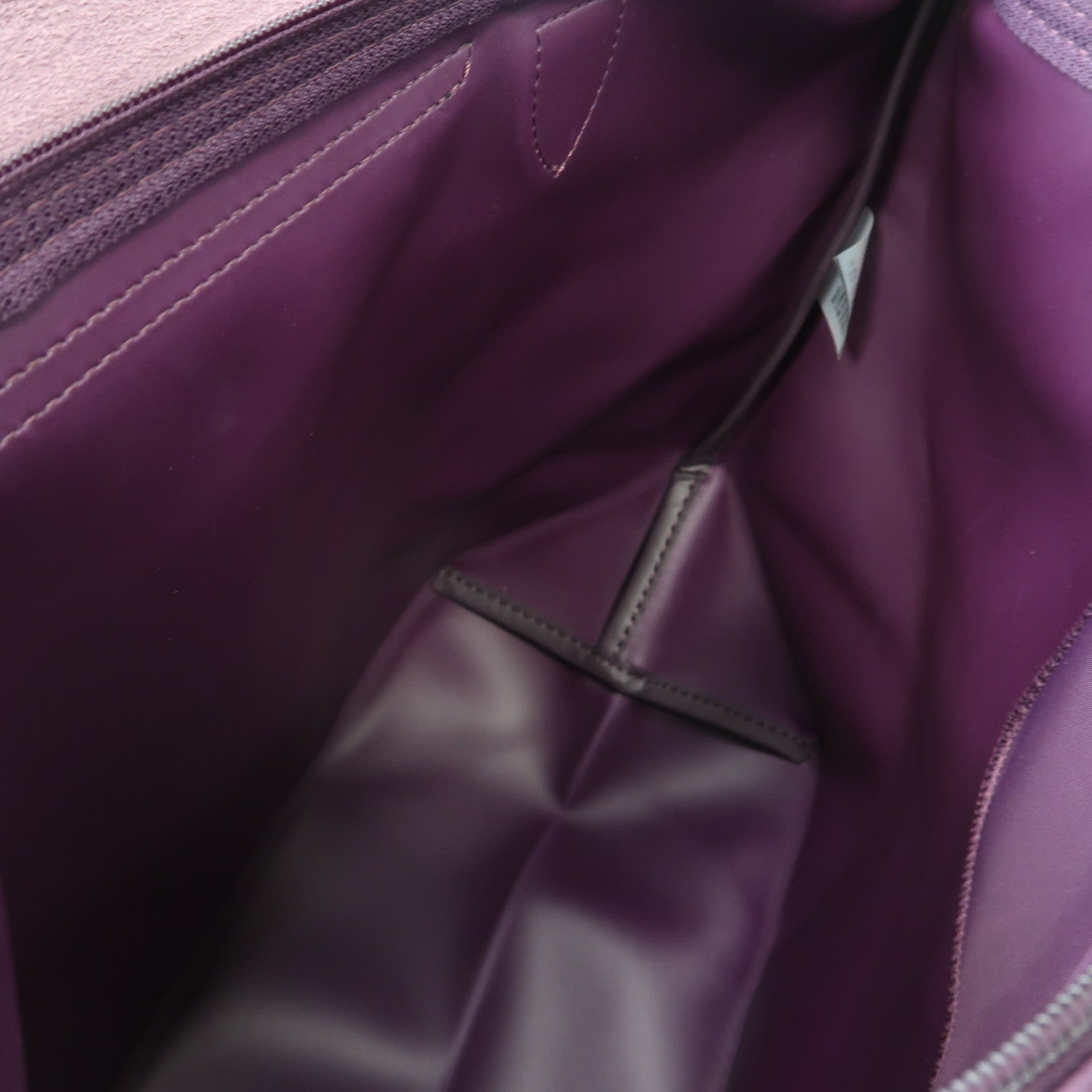 Longchamp 帆布Tote Bag銀扣手挽袋紫色
