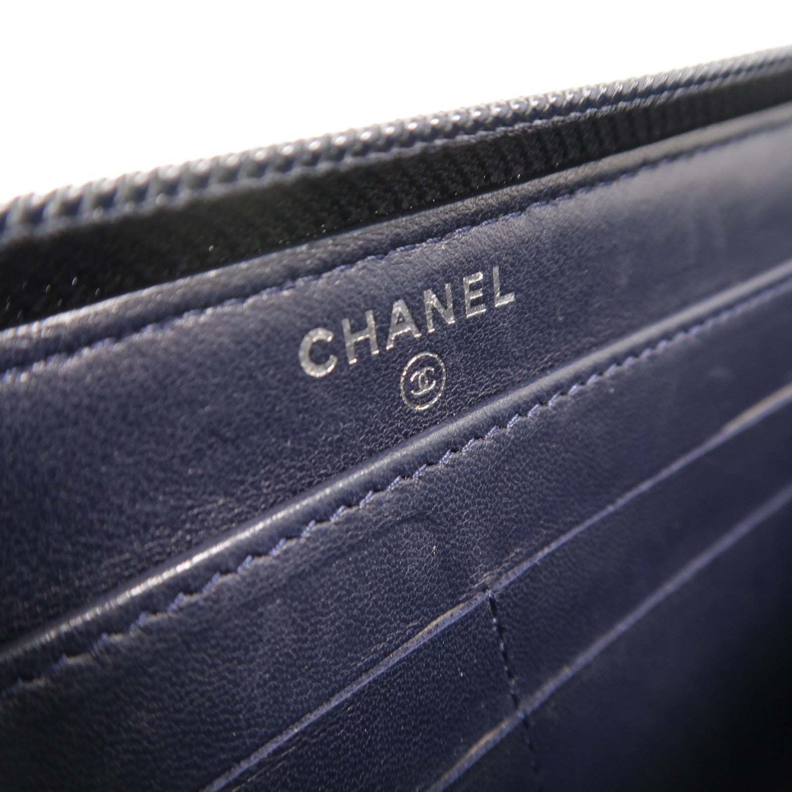 CHANEL 羊皮皮革Boy Long Wallet長錢包