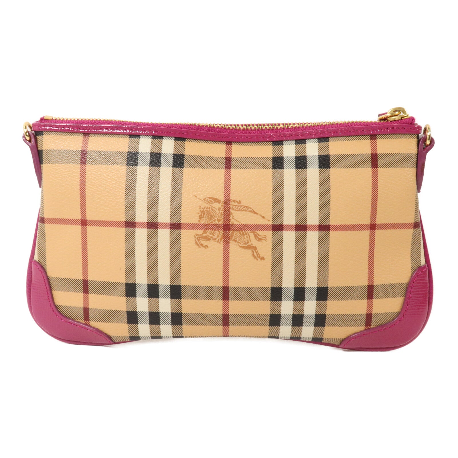 BURBERRY 塗層帆布/牛皮皮革Shoulder Bag肩背袋