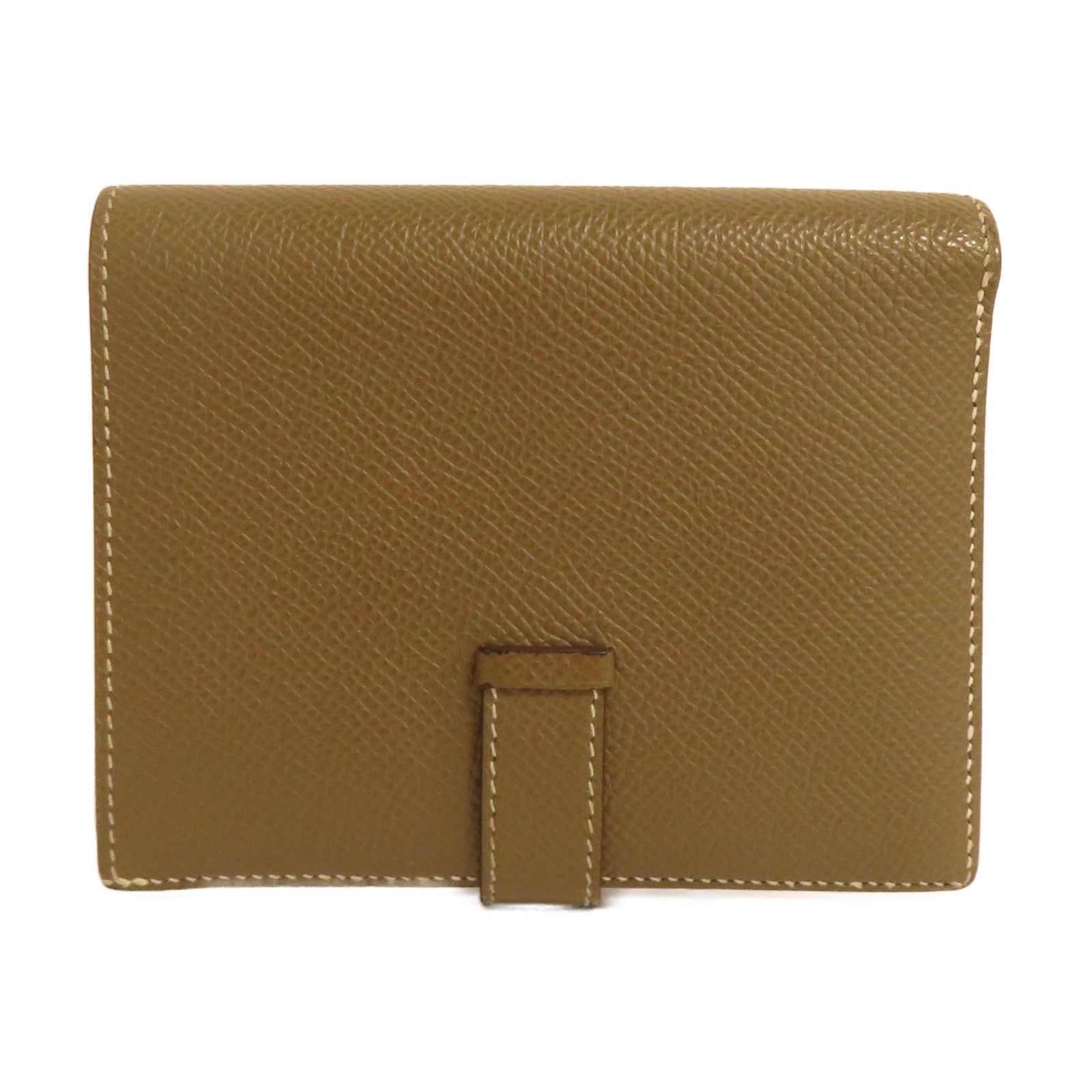 HERMES 【激減優惠】Epsom皮革Bearn Compact Wallet金扣錢包啡色