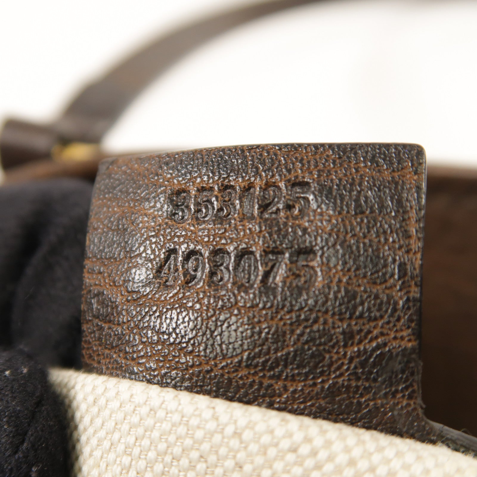 GUCCI GG GHW Banboo Tote Bag Canvas Leather 353125 Brown