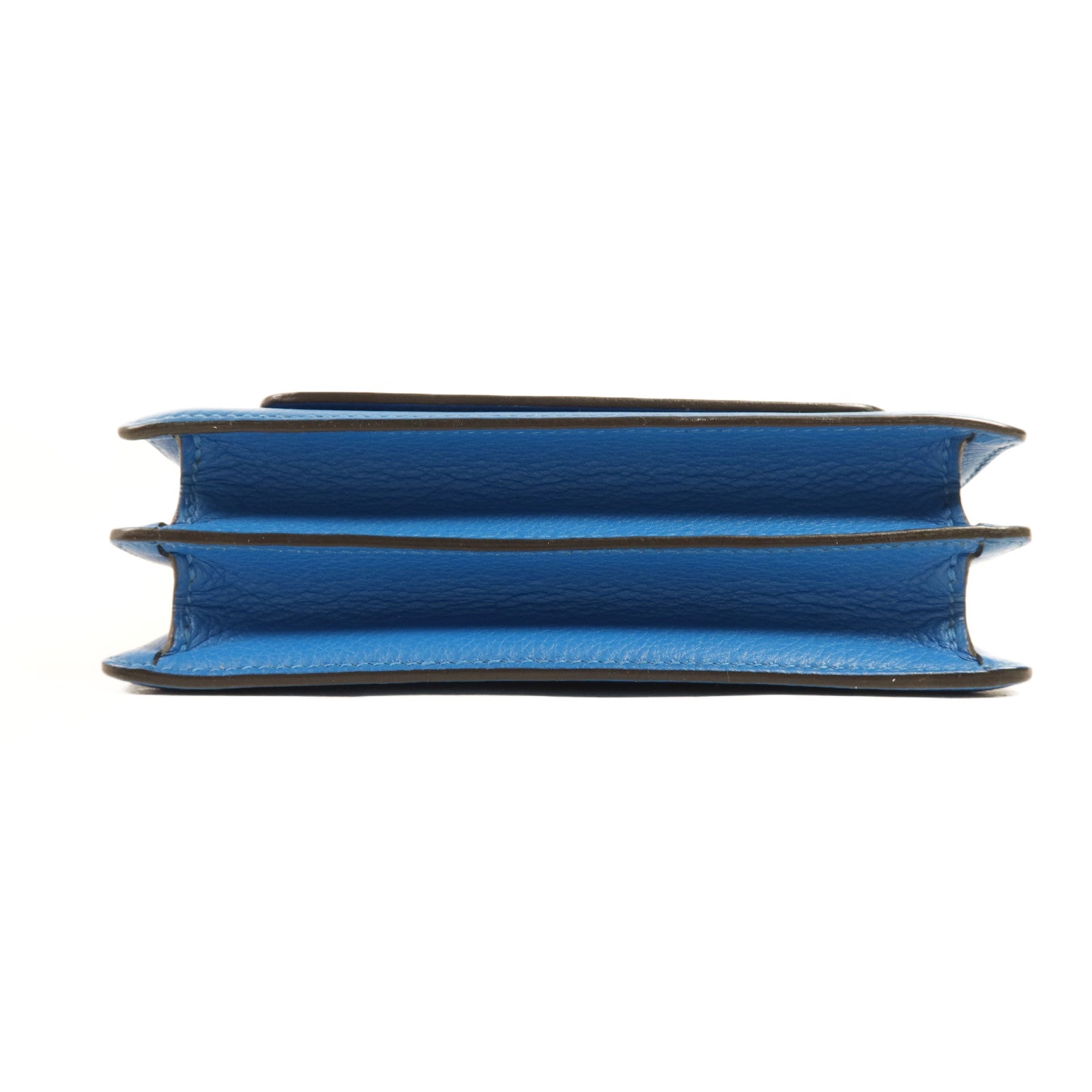HERMES Evercolor皮革Roulis Mini金扣肩背袋Blue Zanzibar