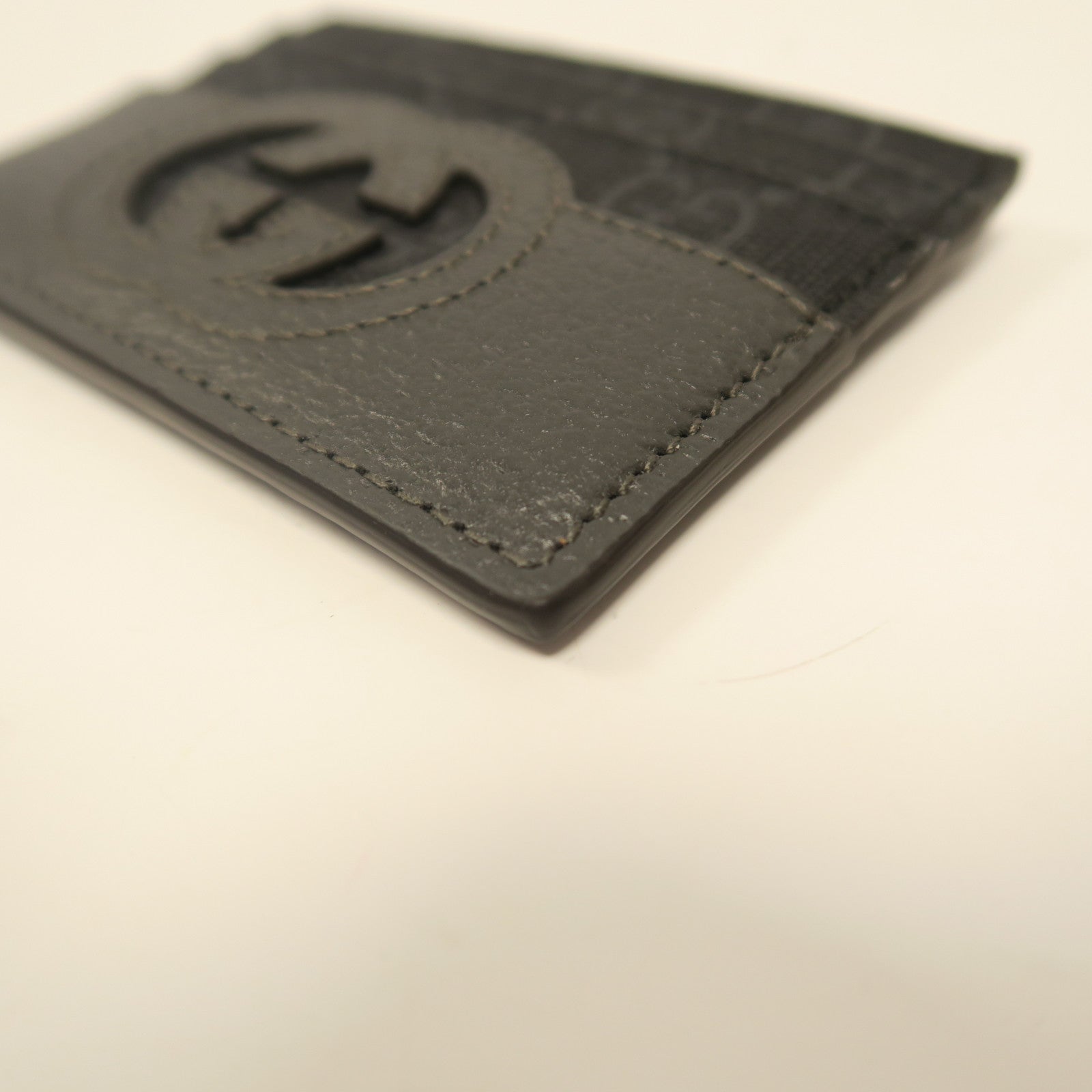 GUCCI 【激減優惠】帆布/皮革Card Case卡片套黑色