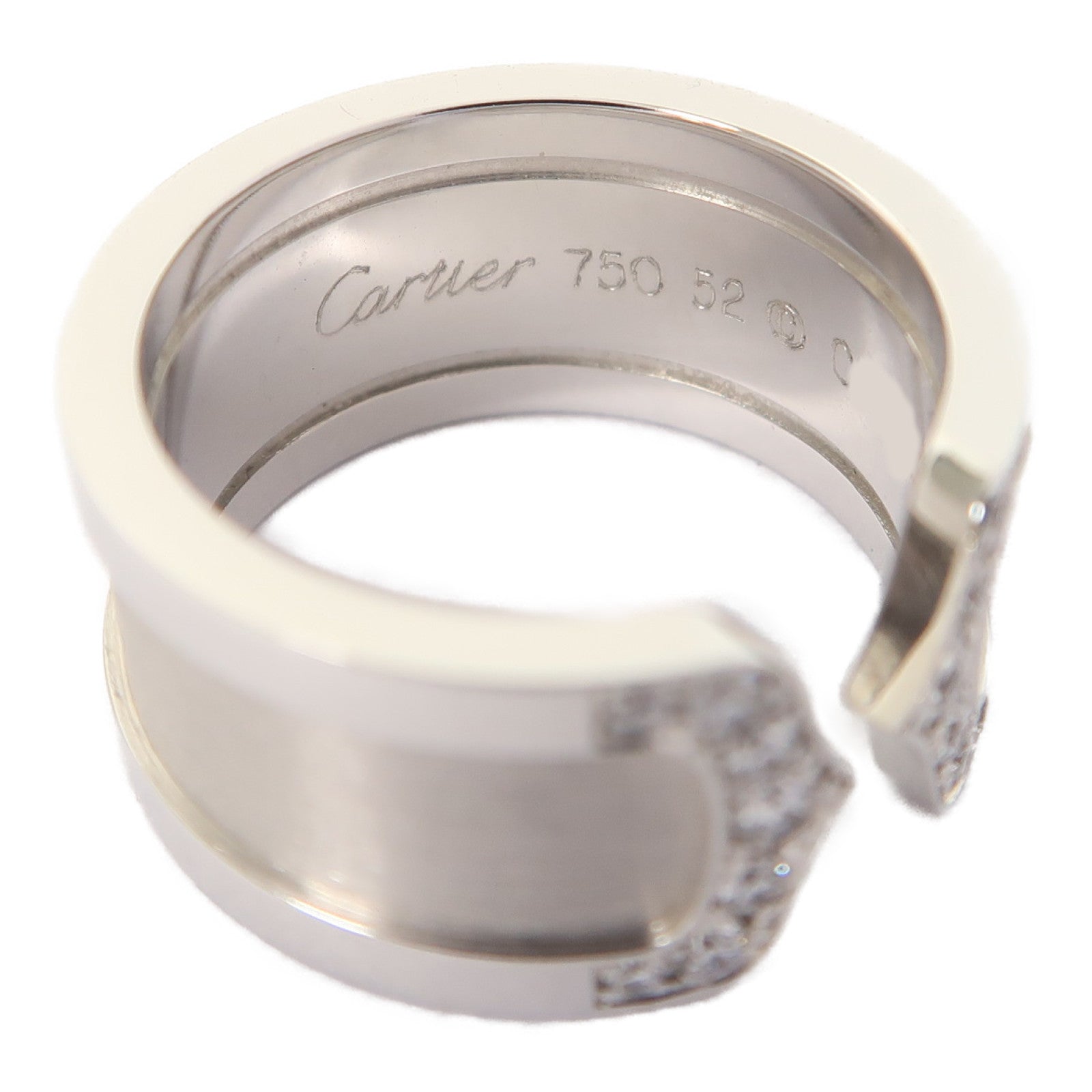 CARTIER 18K白金C2 Diamond Ring戒指US#5.75 #52