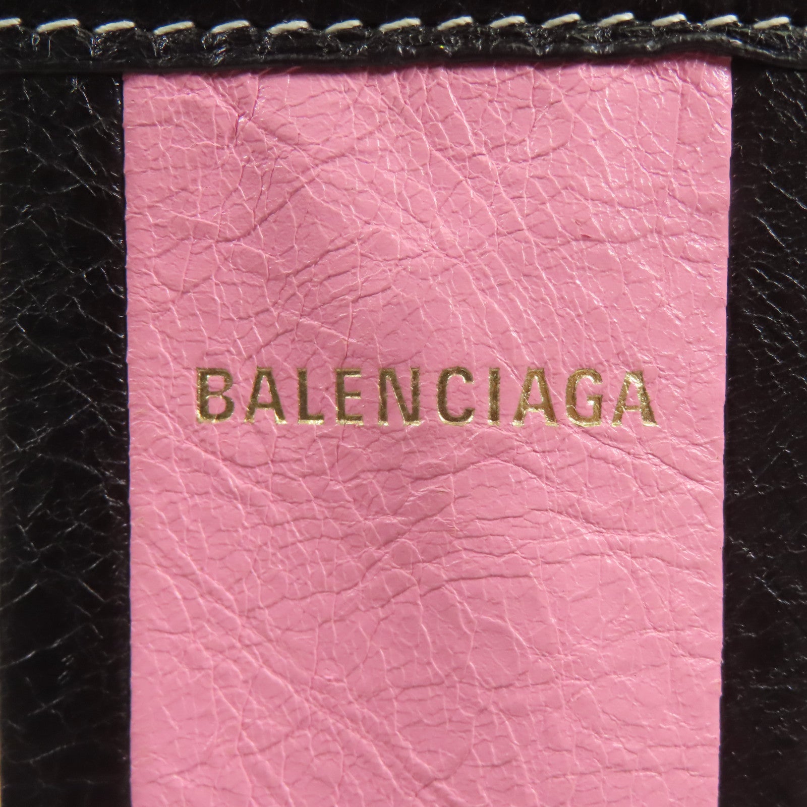 BALENCIAGA Barbes Bag 2way Shoulder Bag Calfskin Leather Pink/White