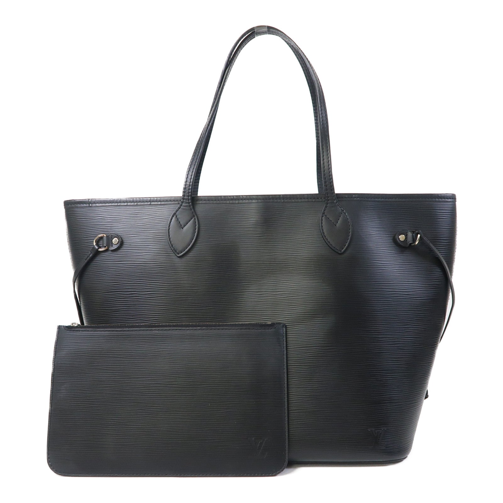 LOUIS VUITTON (PRICE DOWN) LV SHW Neverfull MM Shoulder Tote Bag Epi Leather Black