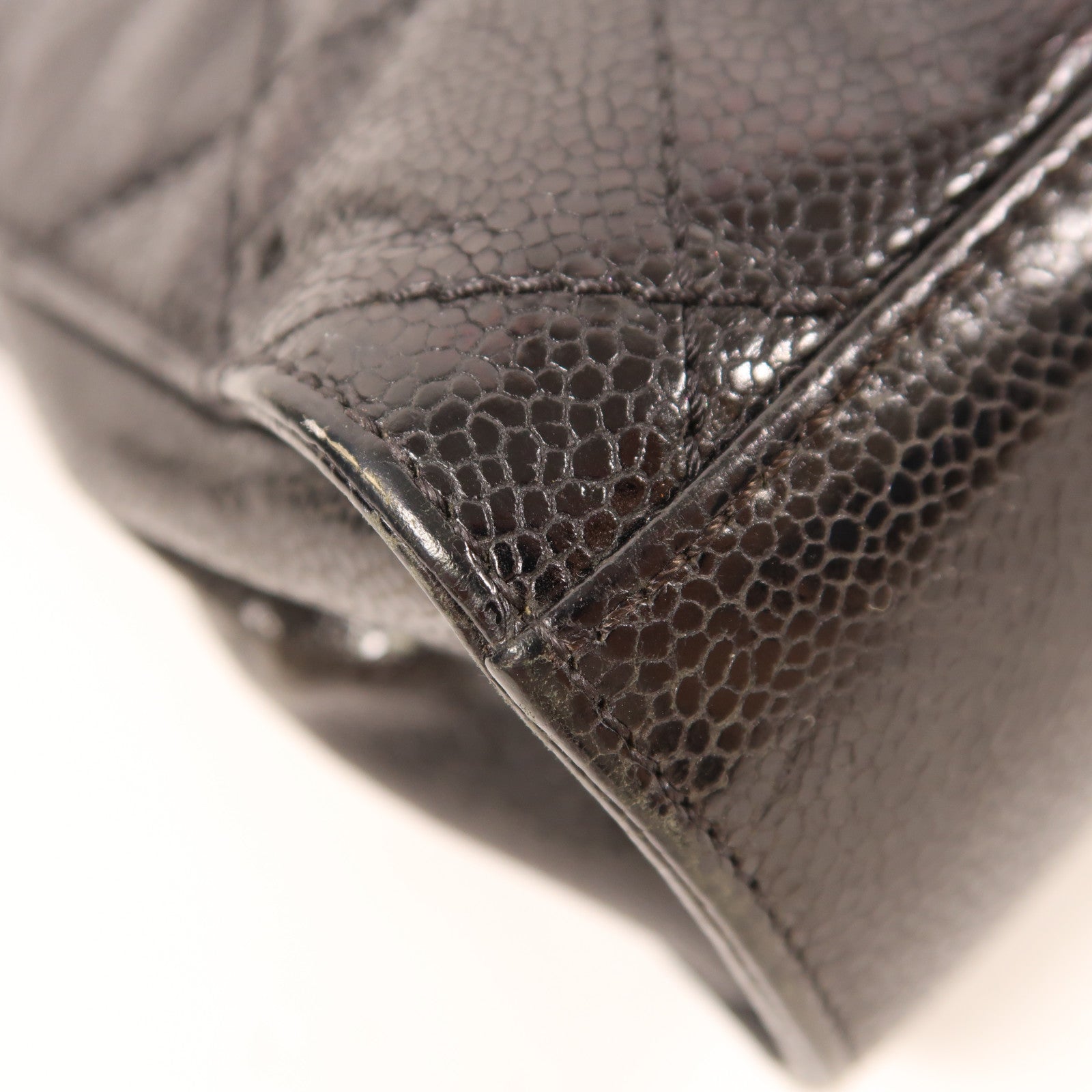 CHANEL 牛皮皮革Chain Shoulder Bag銀扣鏈帶肩背袋