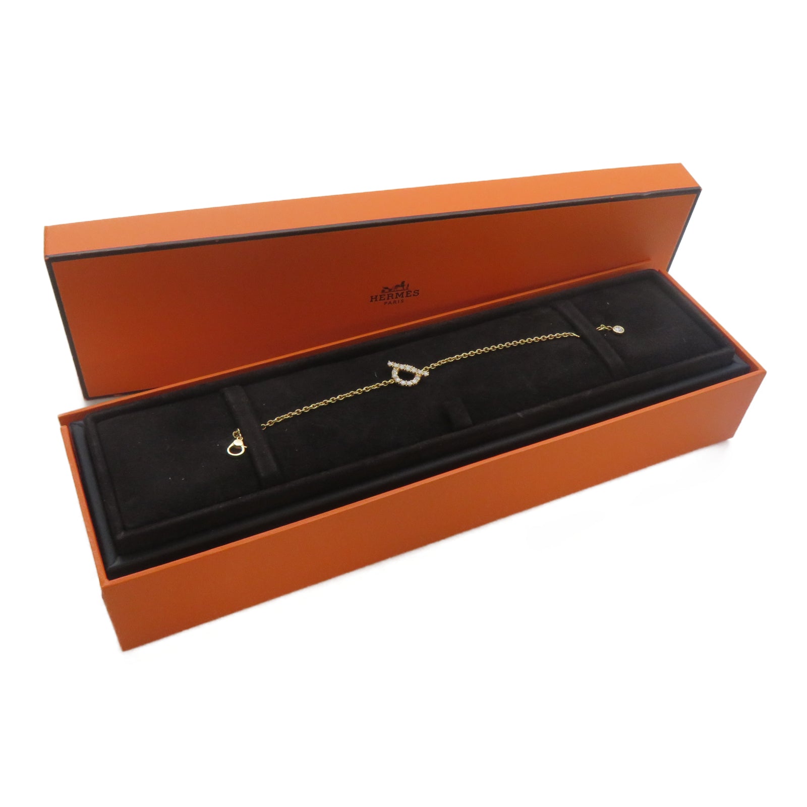 HERMES 18K玫瑰金Finesse Bracelet 0.55ct鑽石手鏈