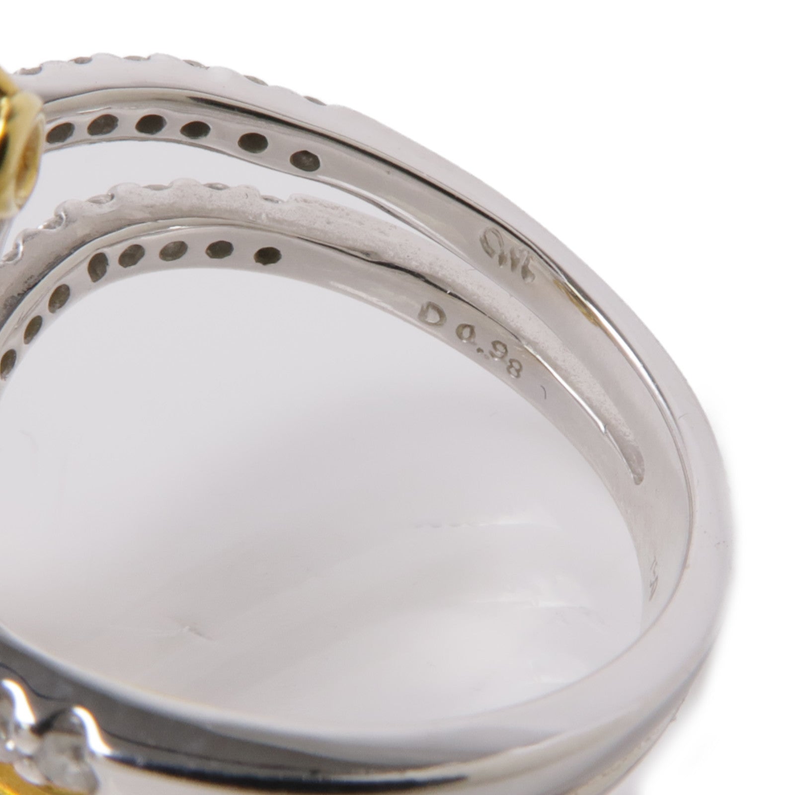 JEWELRY 18K白金Ring0.98ct鑽石戒指US#6