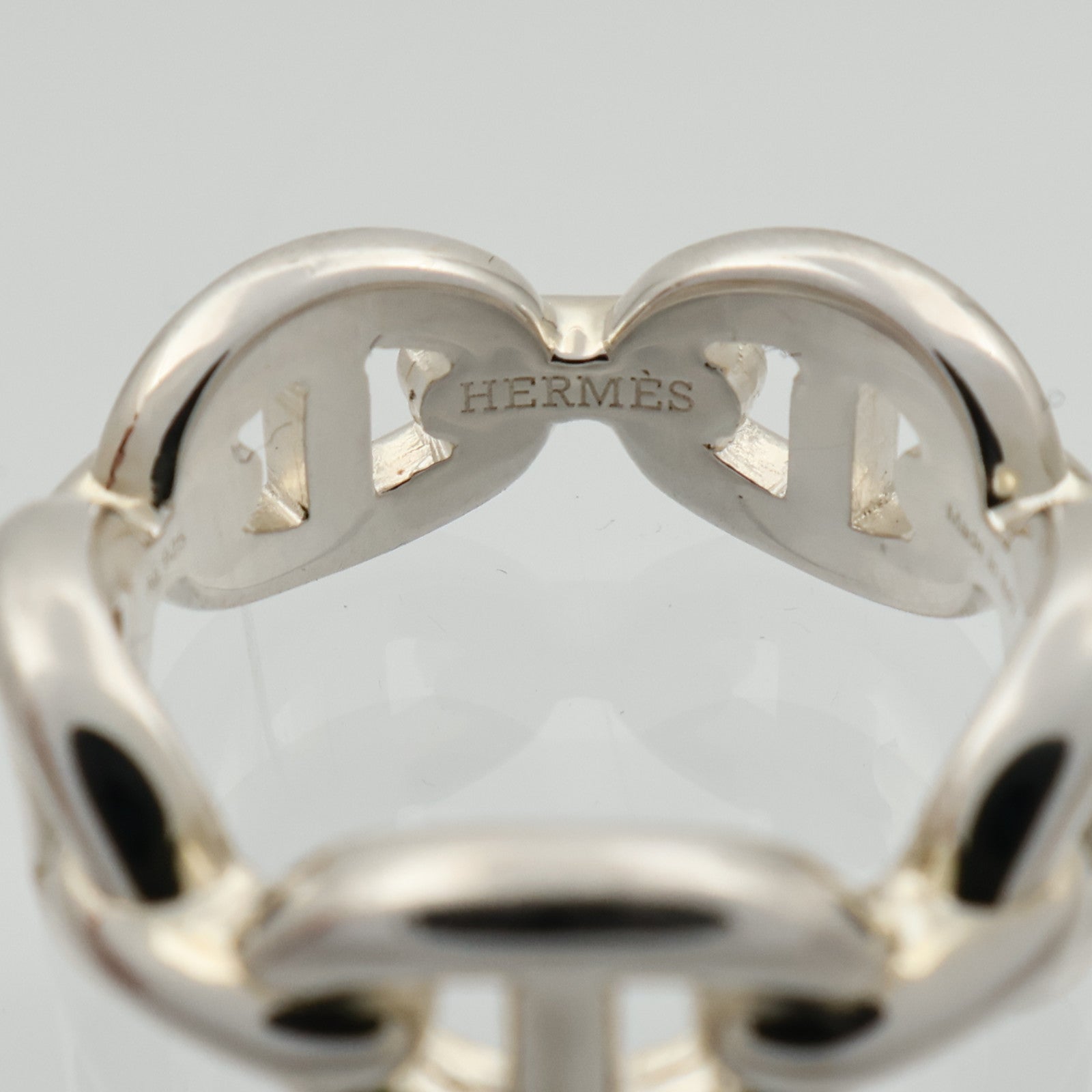 HERMES 925純銀Chaine d'ancre Enchainee Ring戒指