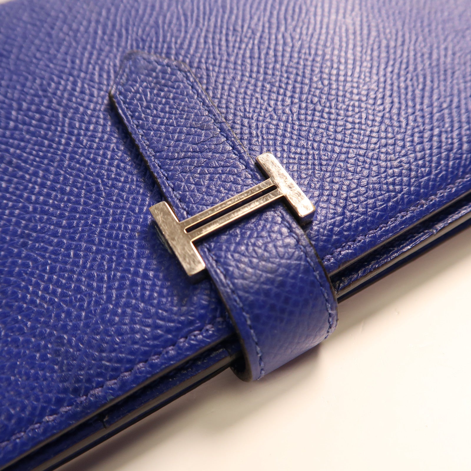 HERMES 【激減優惠】Epsom皮革Bearn Long Wallet銀扣長錢包
