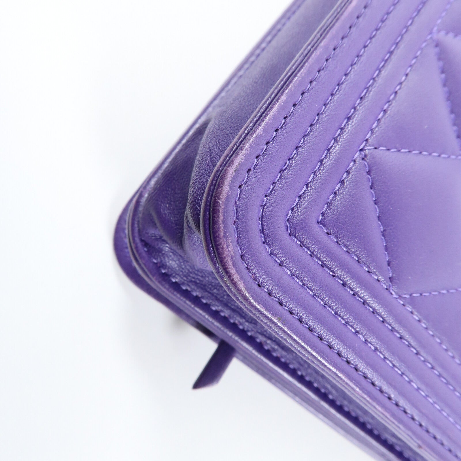 CHANEL 羊皮皮革Boy WOC Wallet On Chain金扣鏈帶肩背袋