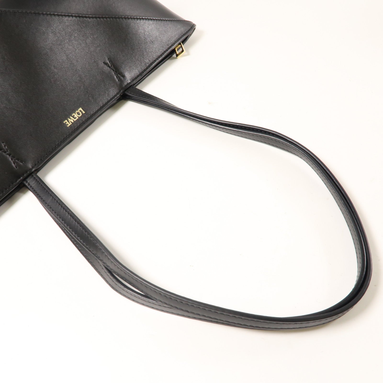 LOEWE 牛皮皮革Cropped Puzzle Fold Bag金扣肩背袋黑色