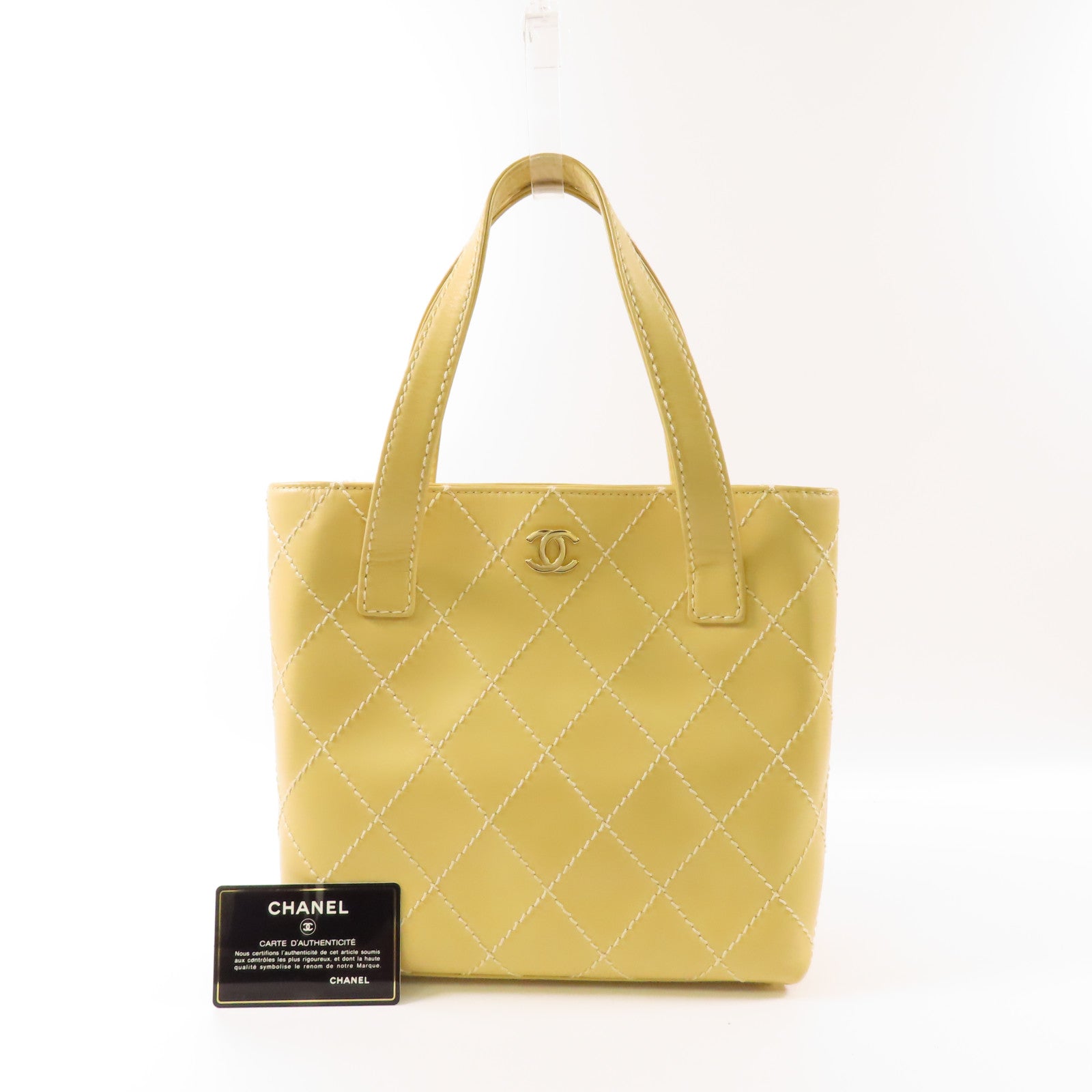 CHANEL 牛皮皮革Vintage Tote Bag金扣手挽袋