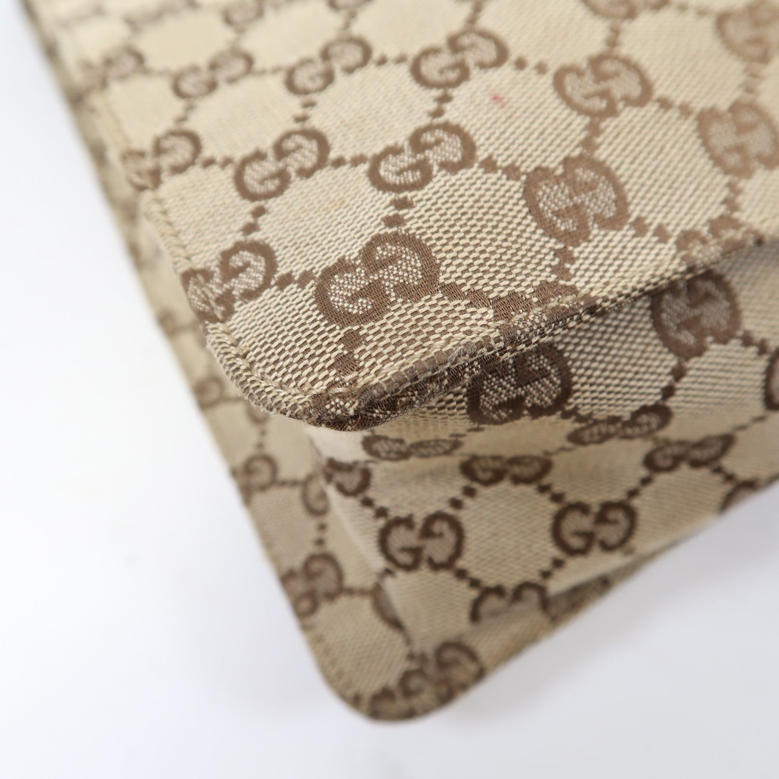 GUCCI 帆布Shoulder Bag金扣肩背袋啡色