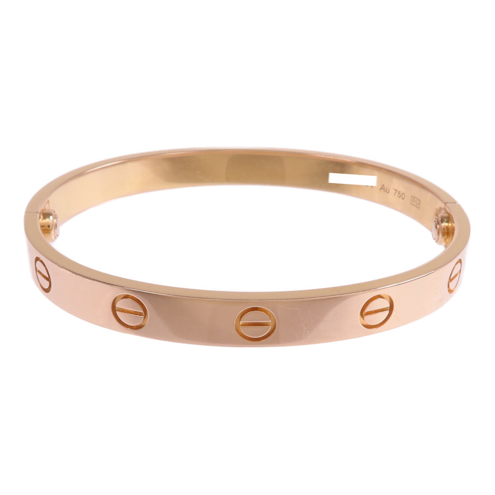 CARTIER 18K玫瑰金Love Bracelet手鐲Cartier#16