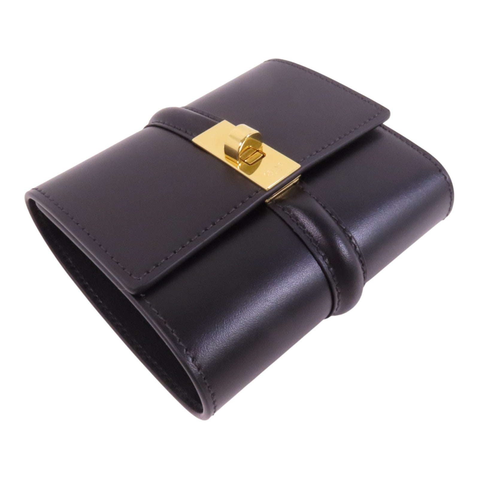 CELINE 【激減優惠】牛皮皮革16 Trifold Wallet金扣短錢包