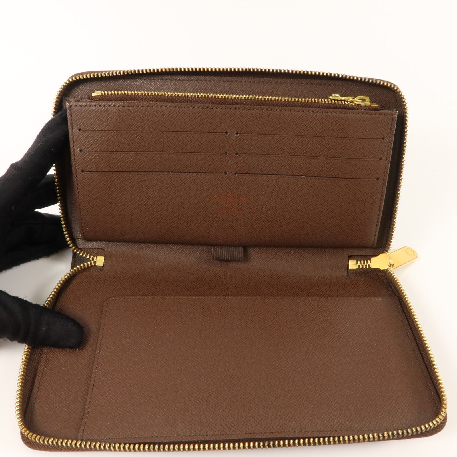 LOUIS VUITTON Damier Zippy Organizer金扣長錢包