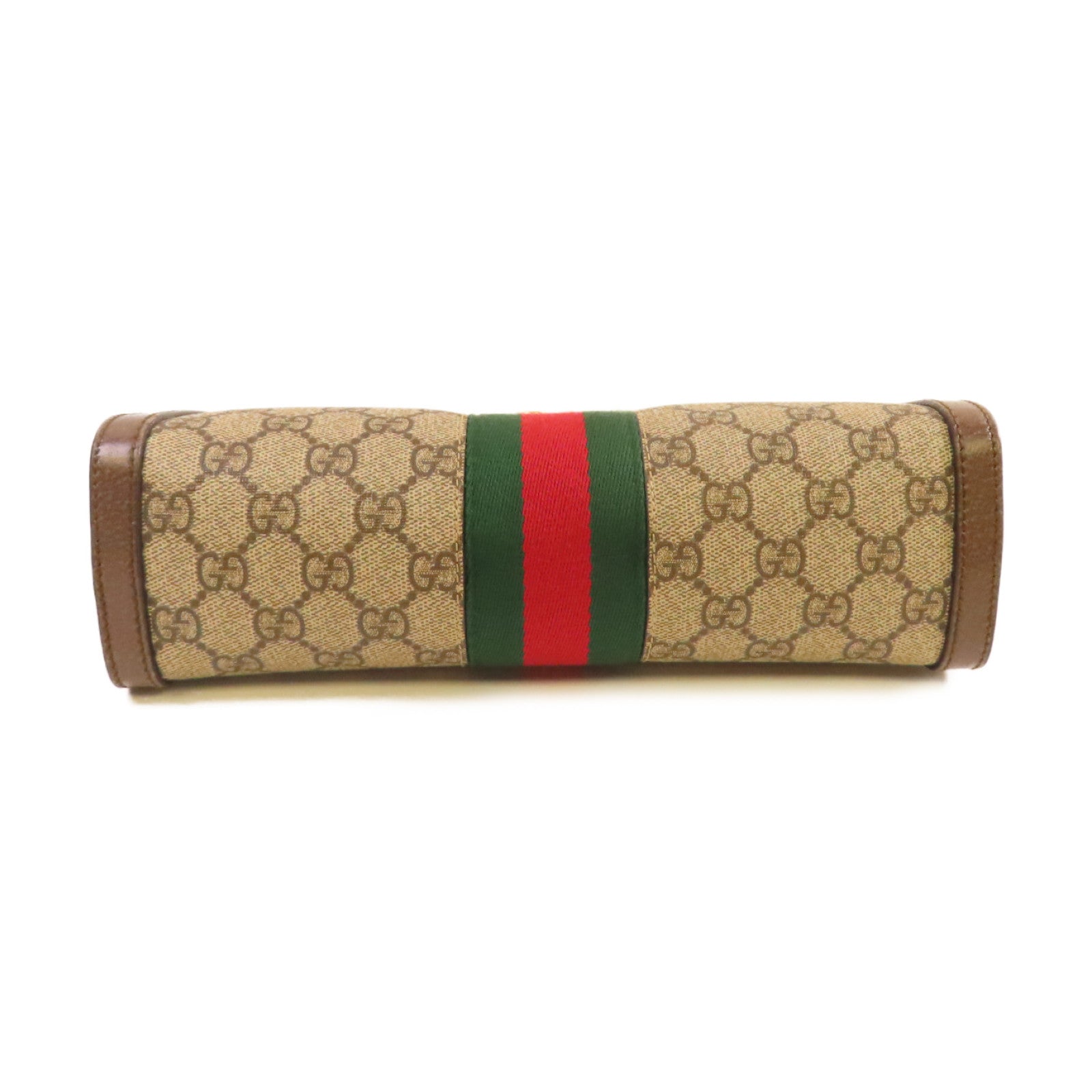 GUCCI 塗層帆布Ophidia GG Small Shoulder Bag金扣鏈帶肩背袋啡色