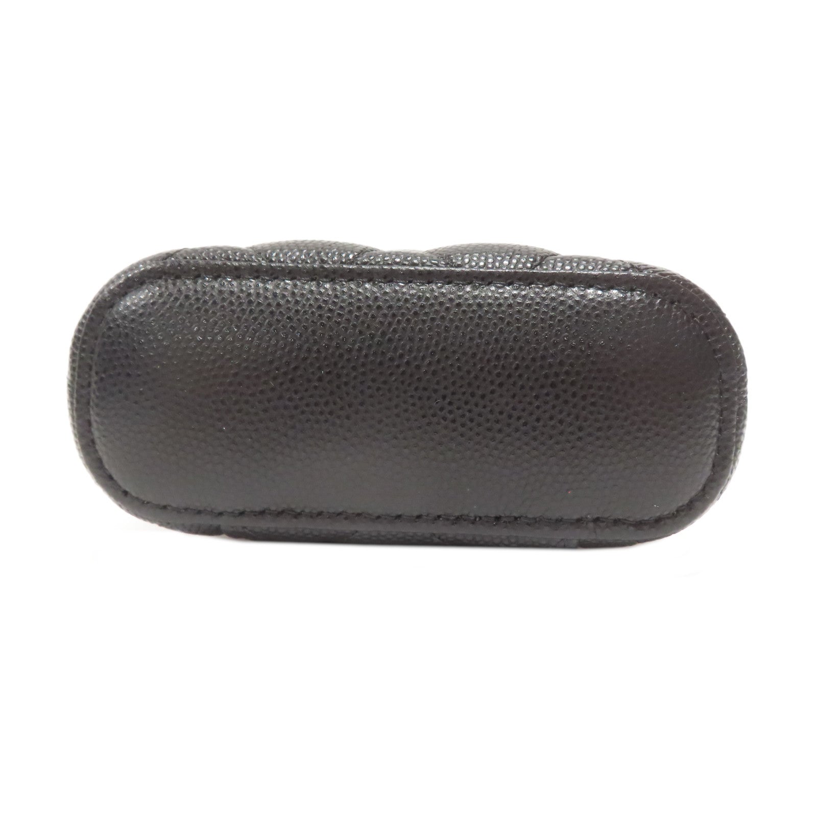 CHANEL **【激減優惠】菱格Caviar皮革Mini Vanity Bag金扣鏈帶肩背袋黑色