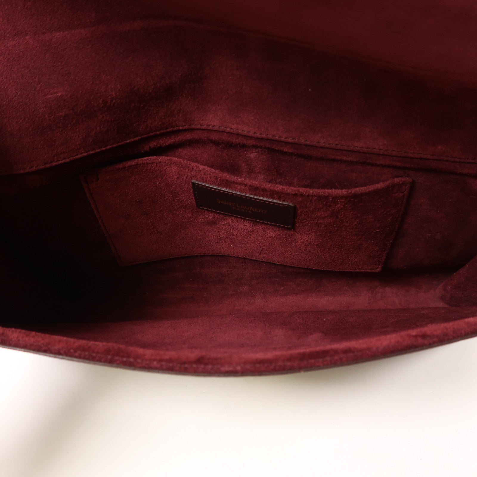 SAINT LAURENT 牛皮皮革Pouch金扣手拿包