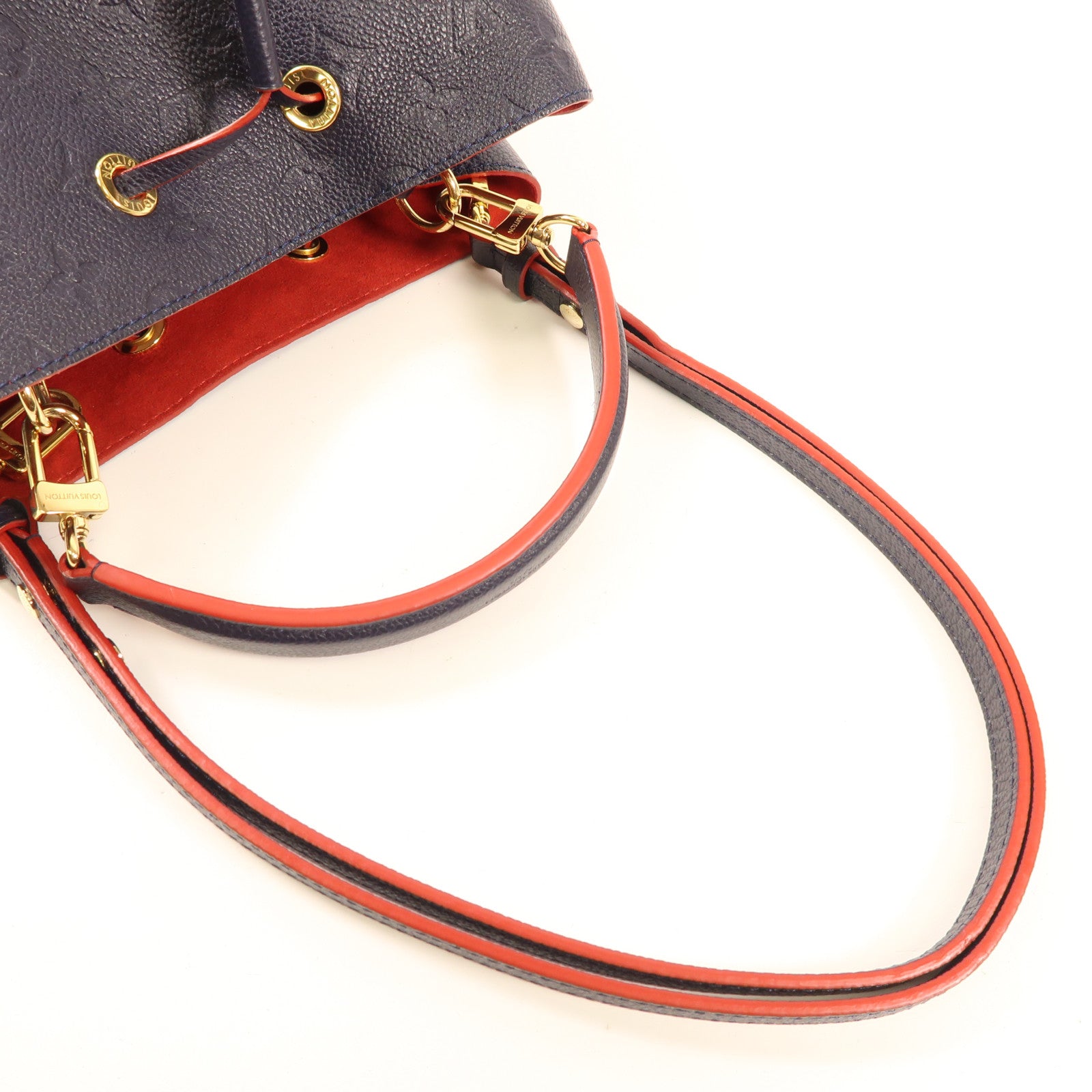 LOUIS VUITTON Monogram Empreinte Neo Noe MM金扣手挽肩背兩用袋