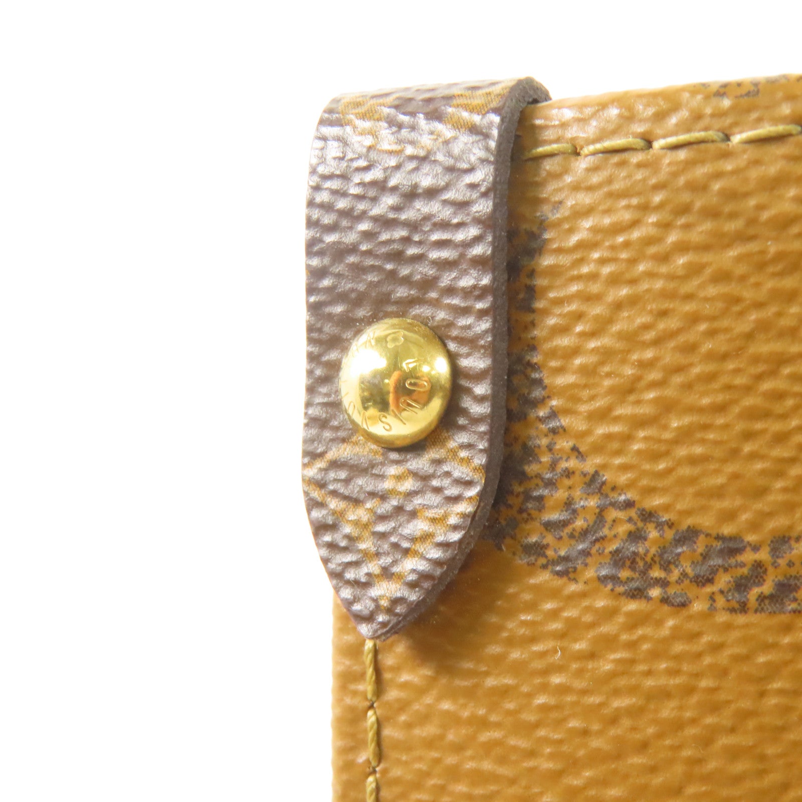 LOUIS VUITTON Monogram/Monogram Reverse On The Go MM金扣手挽肩背兩用袋啡色