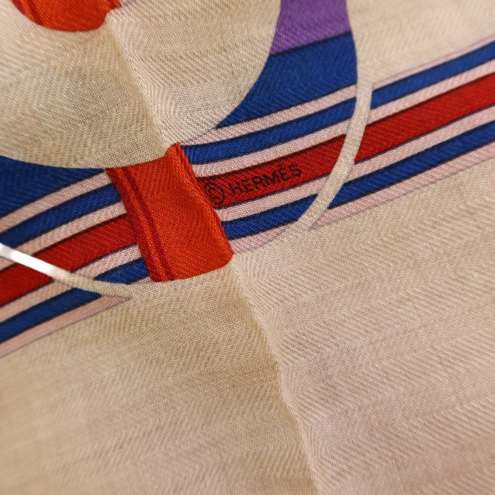 HERMES 羊絨/絲質Mors A Jouets Bandana Shawl 140絲巾