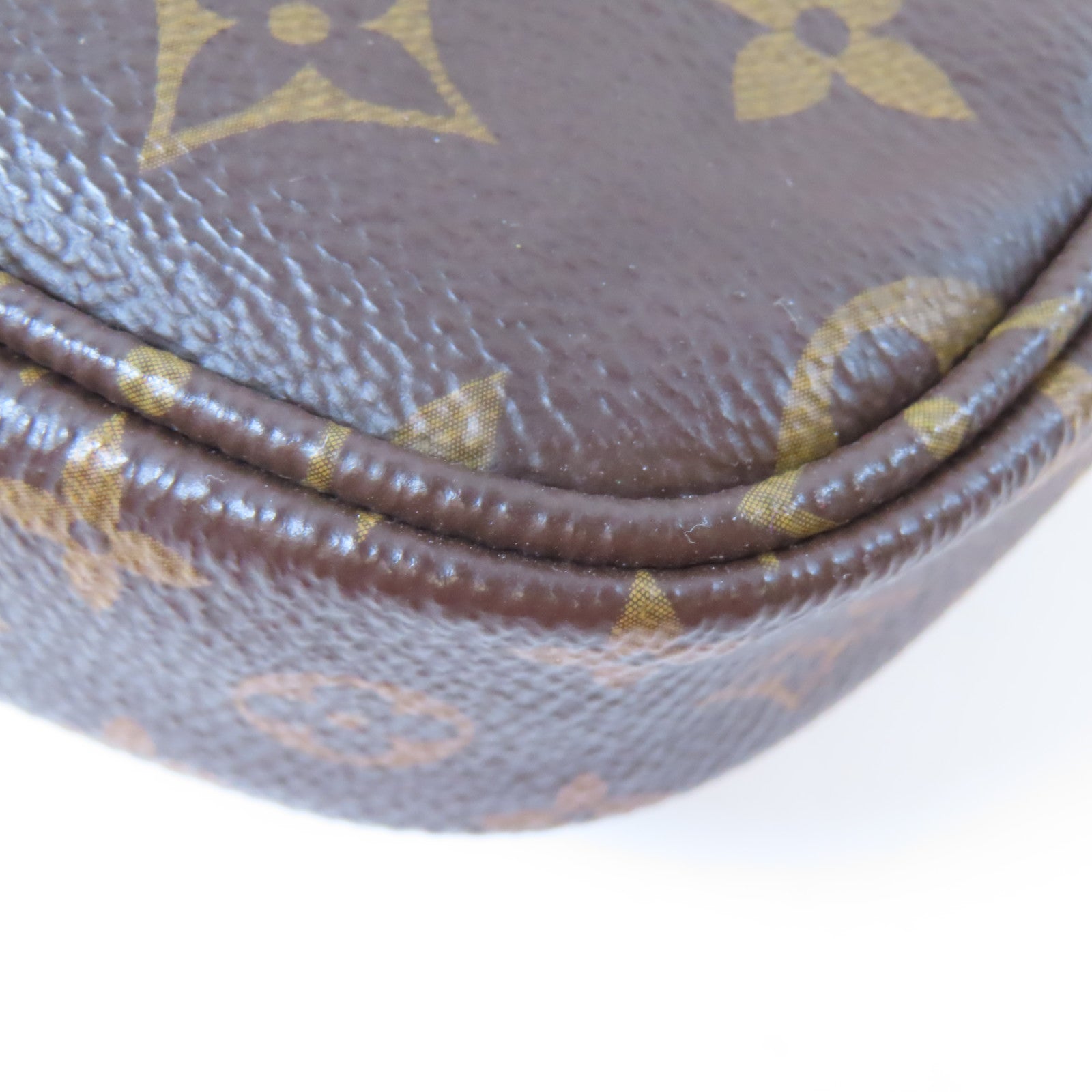 LOUIS VUITTON Monogram Multi Pochette Accessoires金扣手挽肩背兩用袋啡色