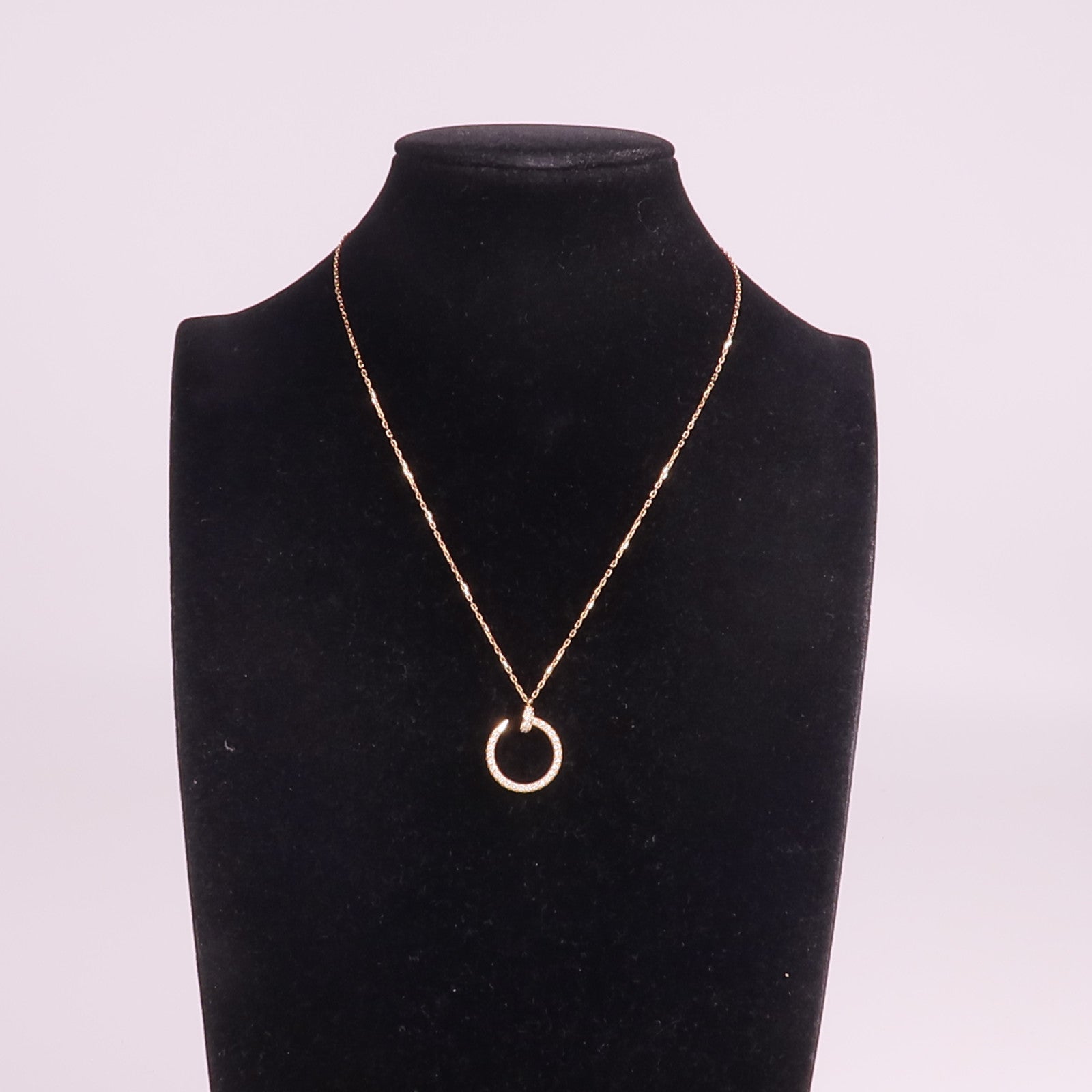 CARTIER 18K玫瑰金Juste Un Clou Necklace鑽石項鍊