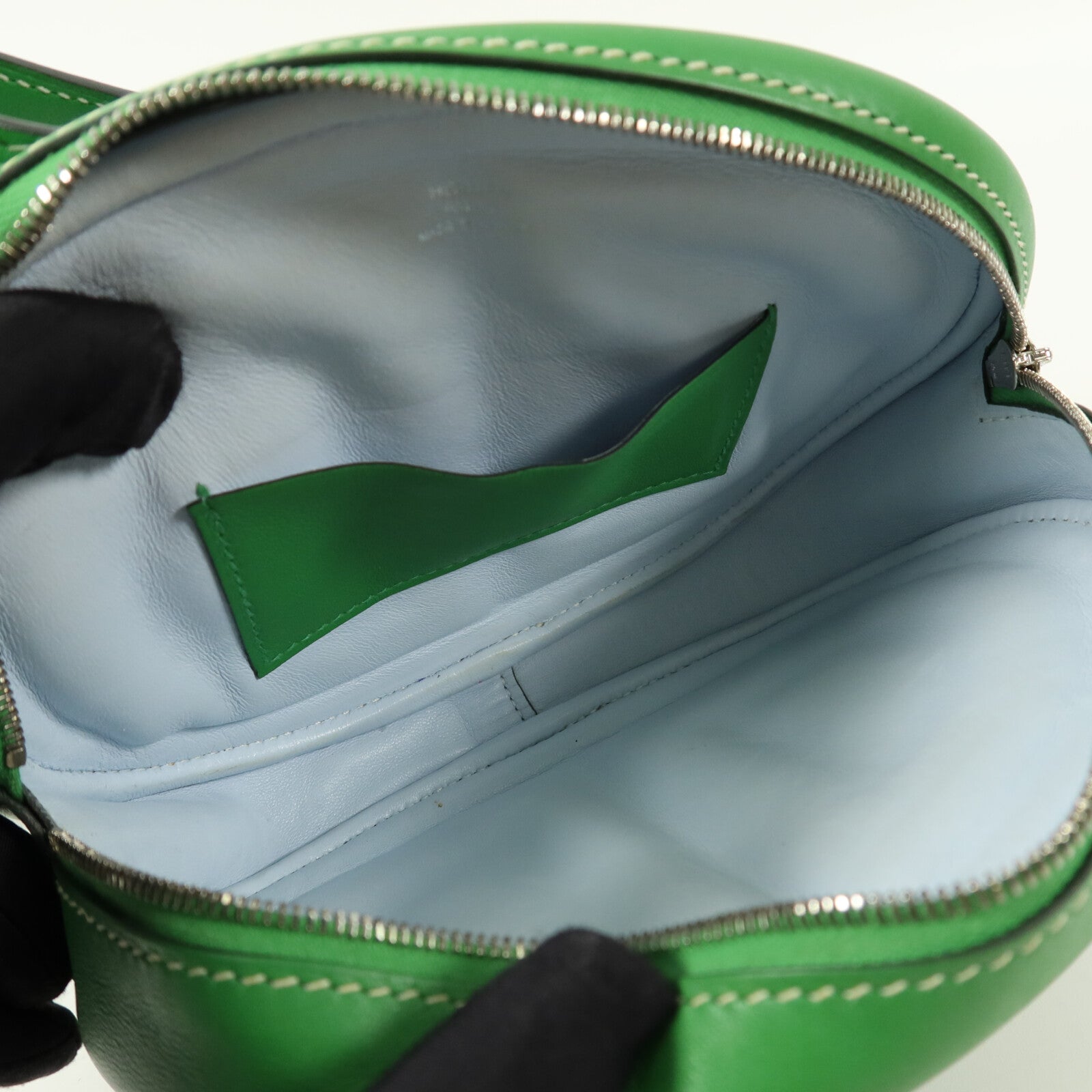 HERMES Swift皮革In The Loop Belt Bag腰包Bamboo/Blue Brume