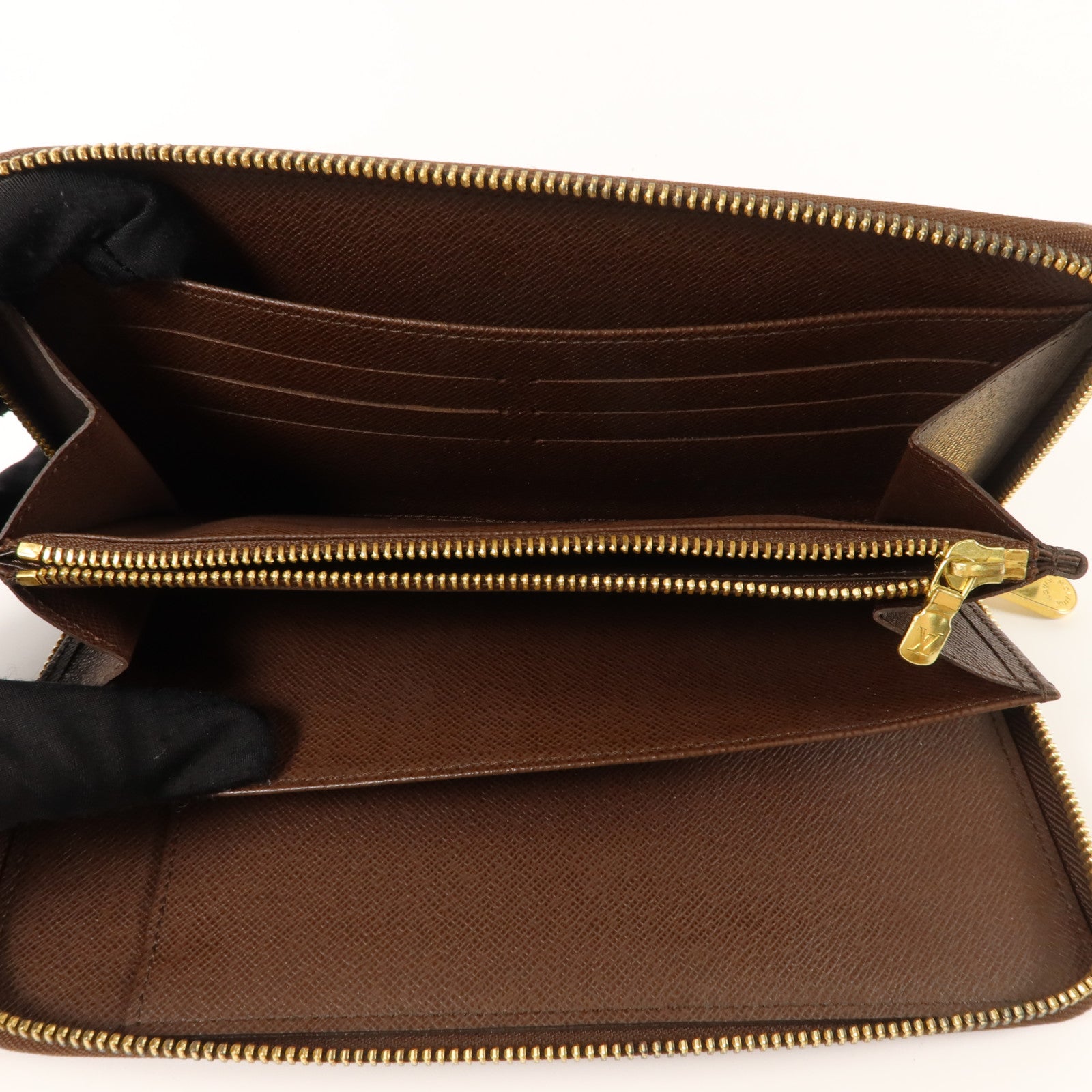 LOUIS VUITTON Damier Zippy Organizer金扣長錢包