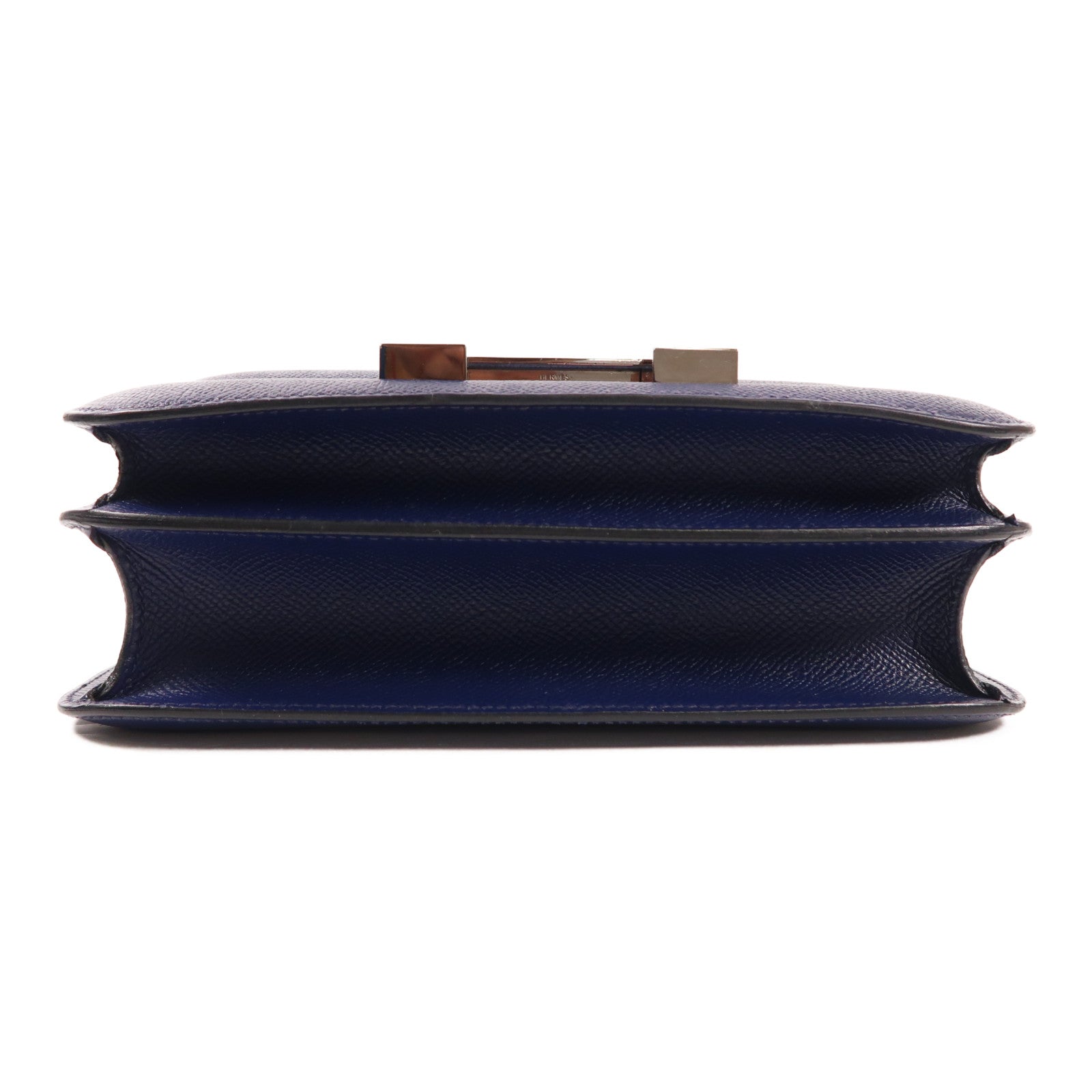 HERMES Epsom皮革Constance 24銀扣肩背袋Bleu Sapair