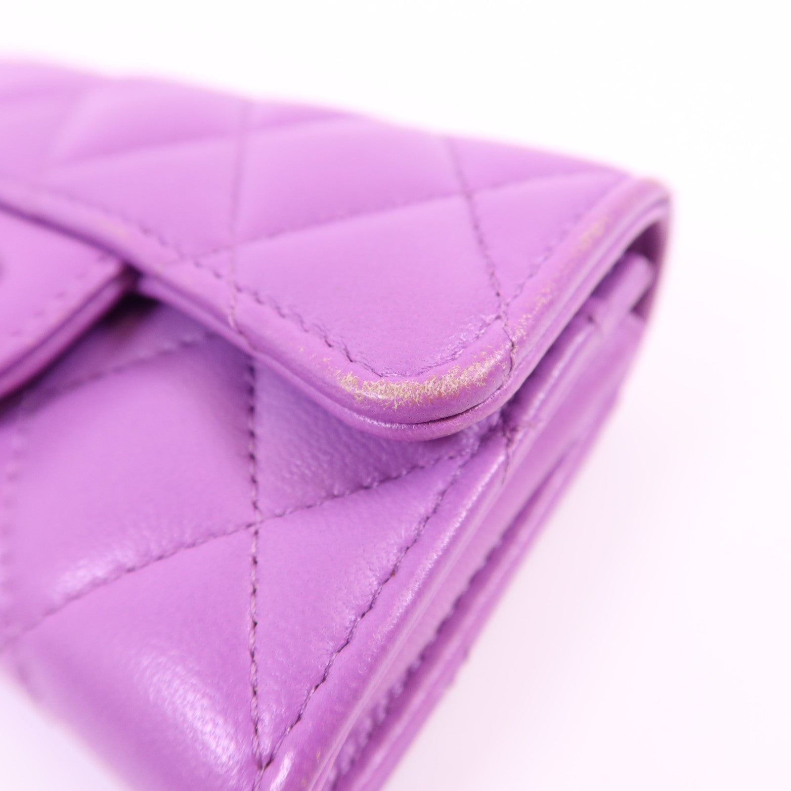 CHANEL 羊皮皮革Card Case銀扣卡片套