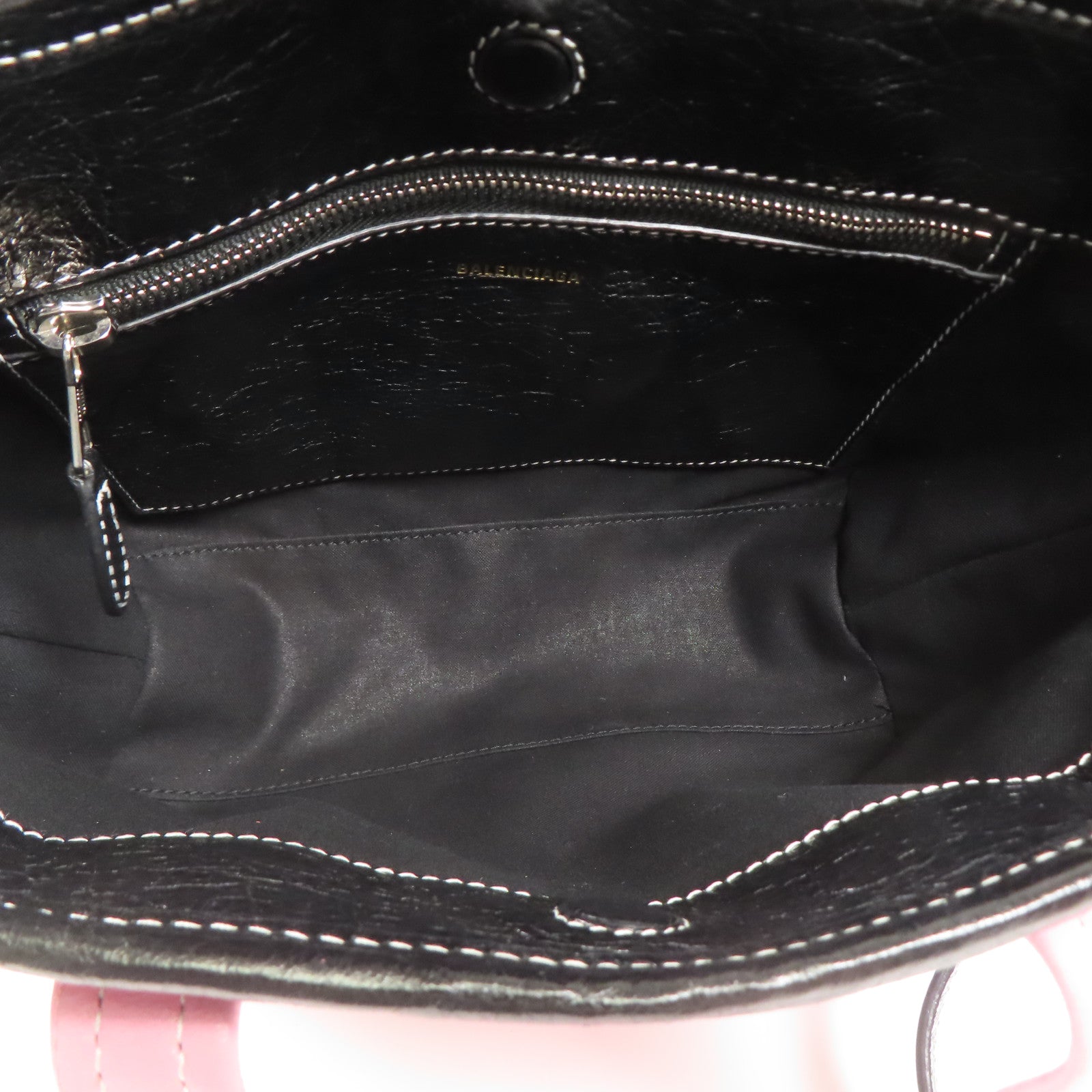 BALENCIAGA Barbes Bag 2way Shoulder Bag Calfskin Leather Pink/White